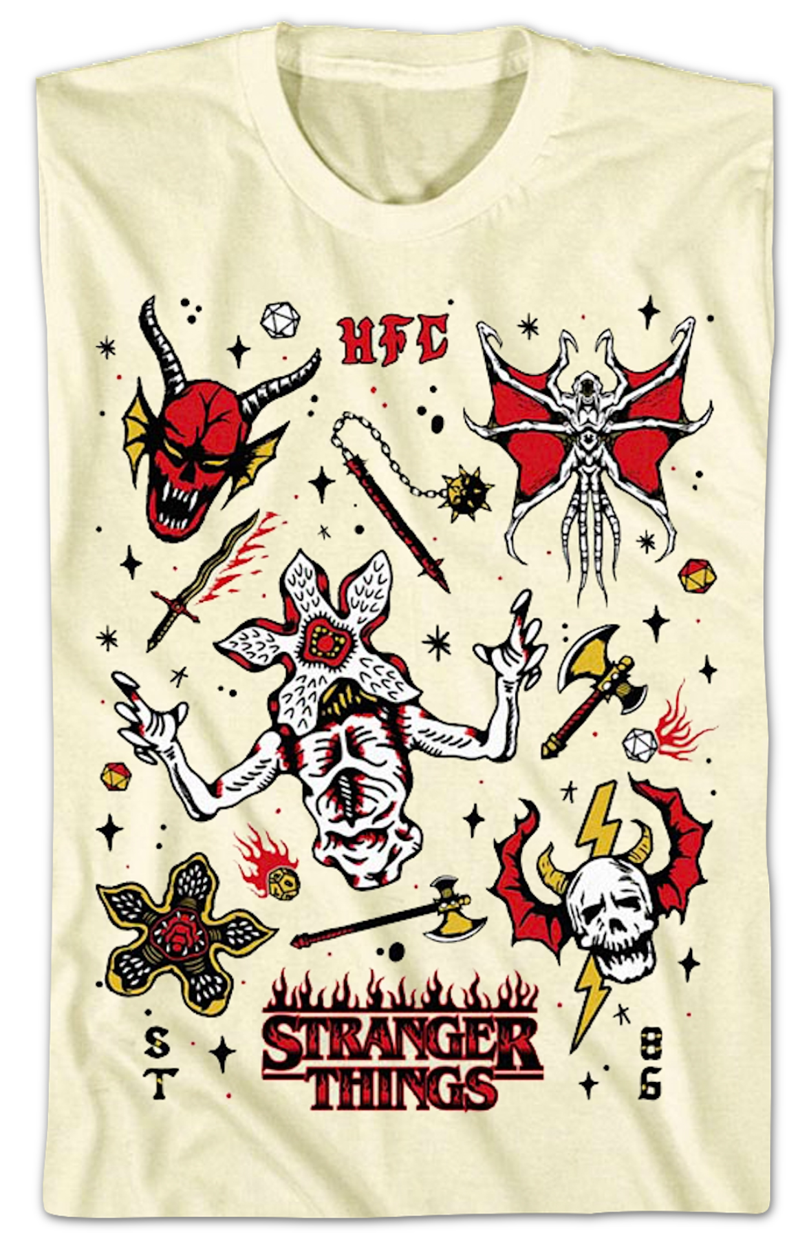 Hellfire Club Collage Stranger Things T-Shirt