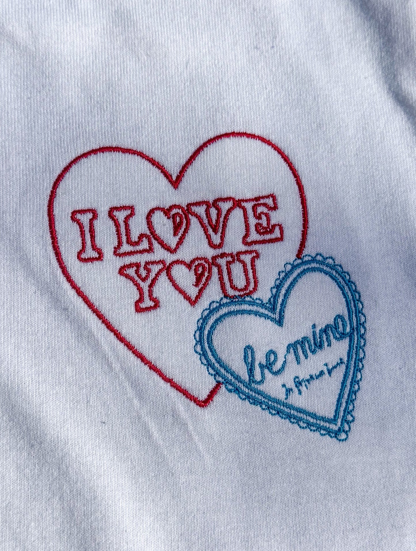 i love you embroidered baby tee