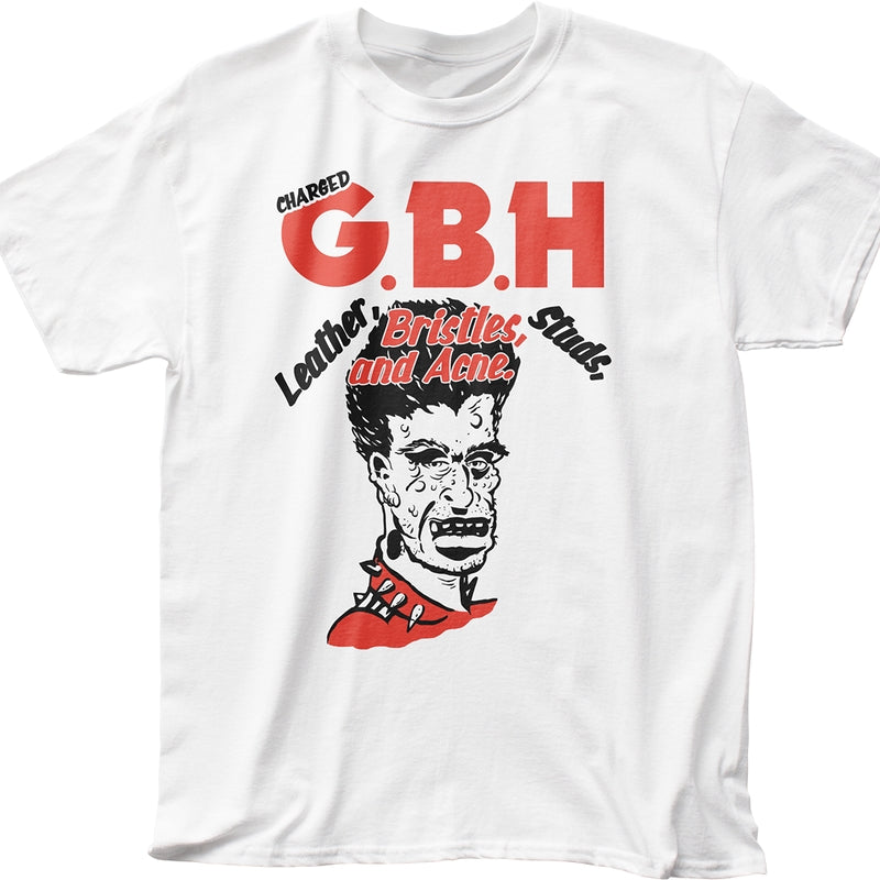 Leather Bristles Studs And Acne Charged GBH T-Shirt