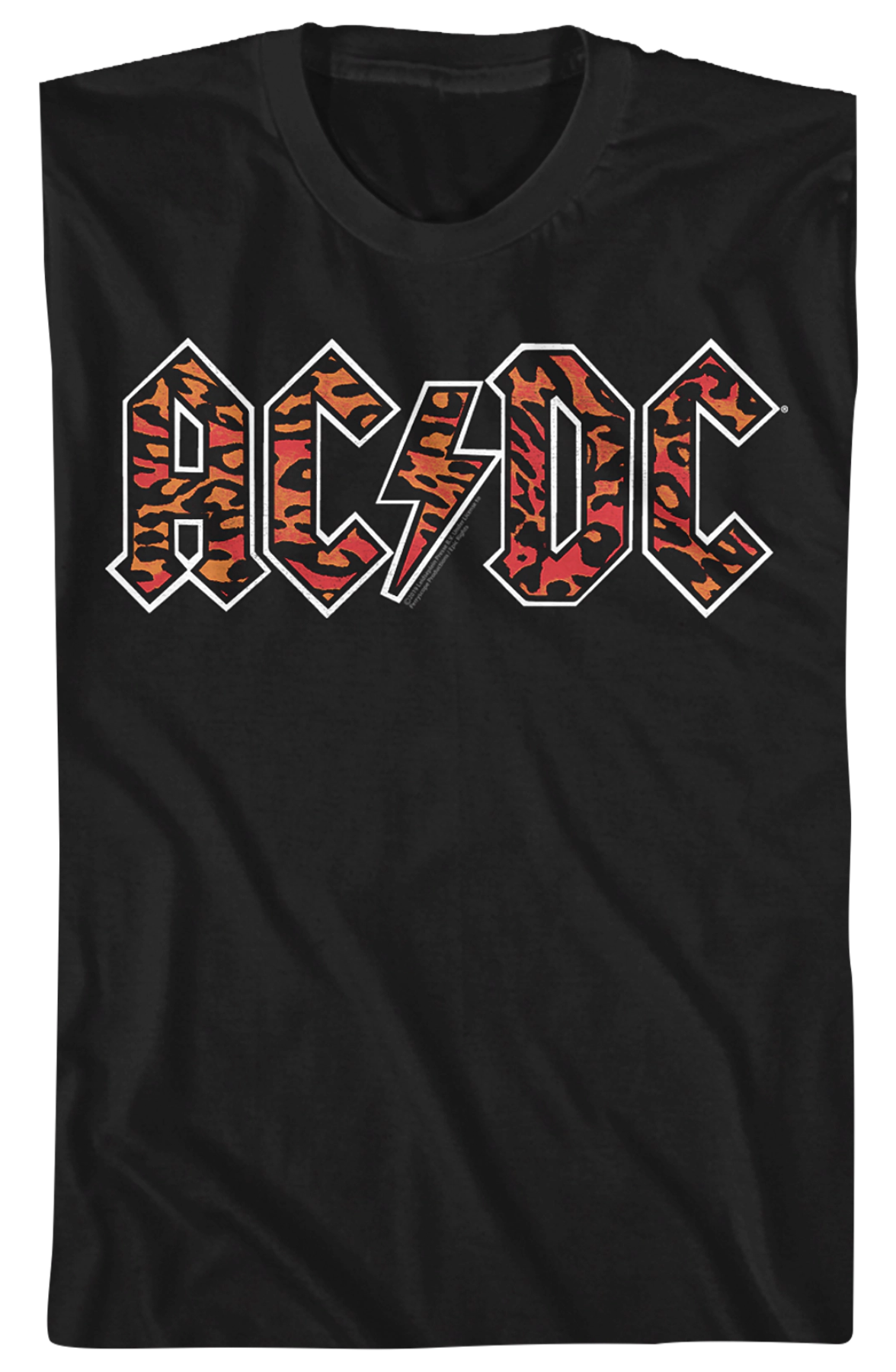 Leopard Print Logo ACDC T-Shirt