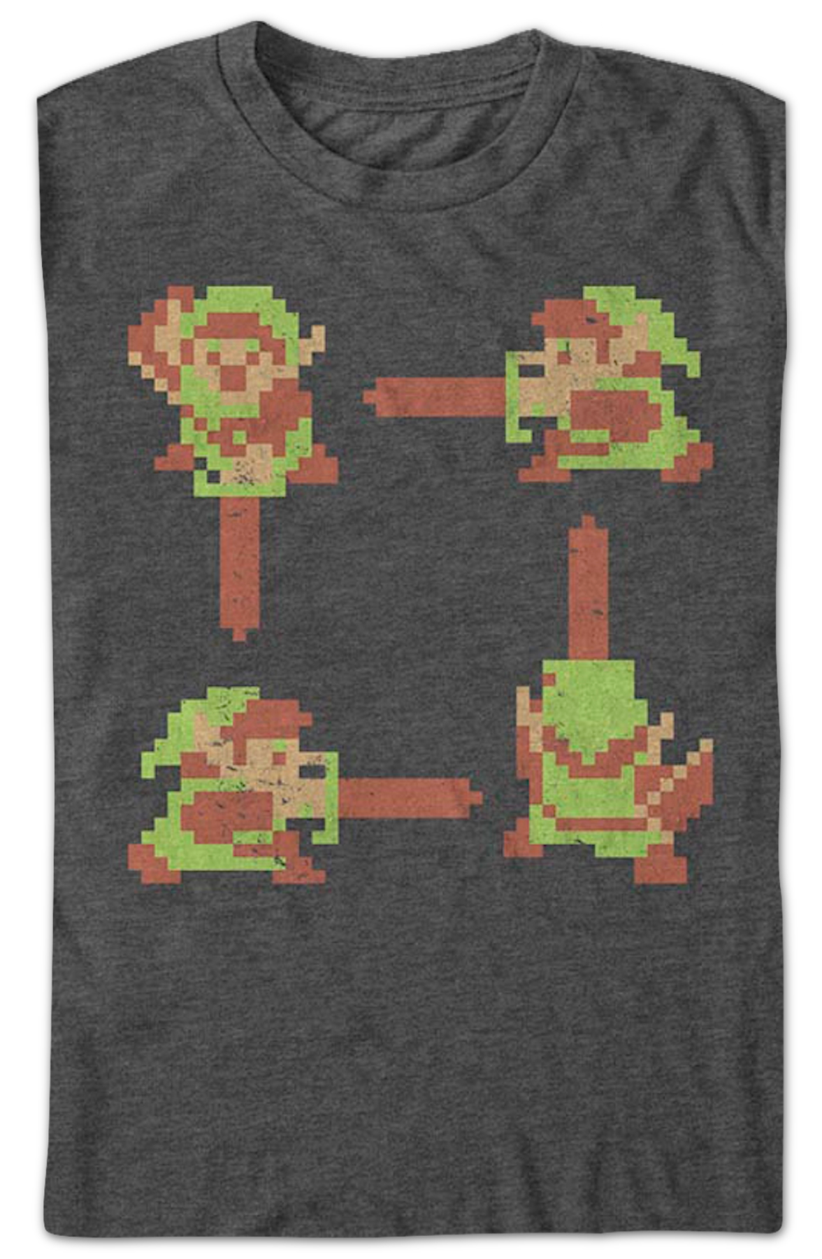 Link 8-Bit Action Poses Legend of Zelda T-Shirt
