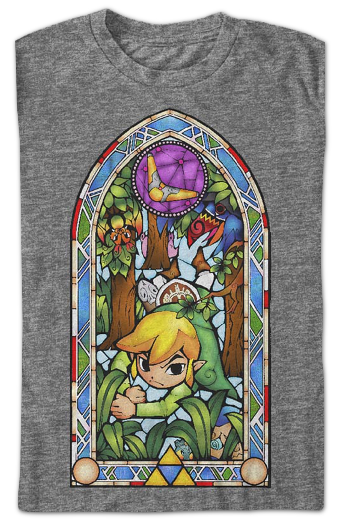 Link Stained Glass Window Legend of Zelda T-Shirt
