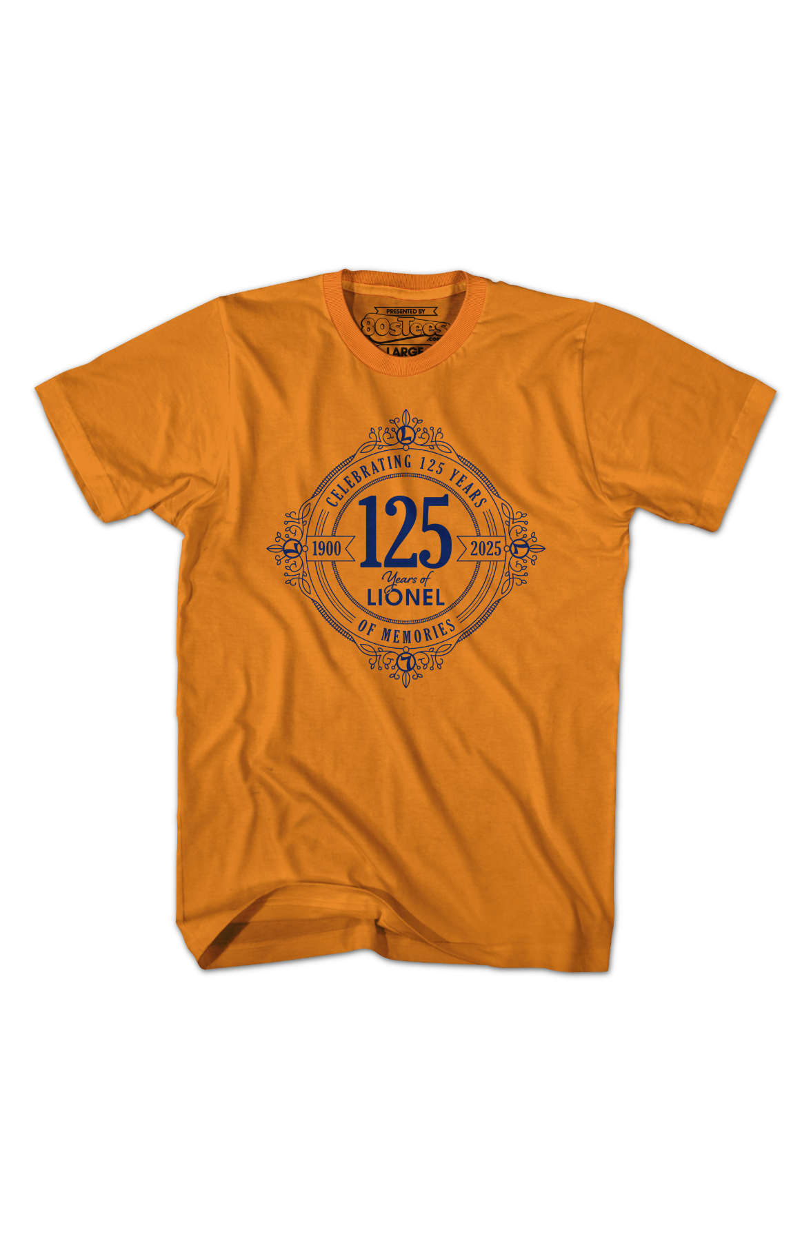 Orange Celebrating 125 Years Of Memories Lionel Trains T-Shirt
