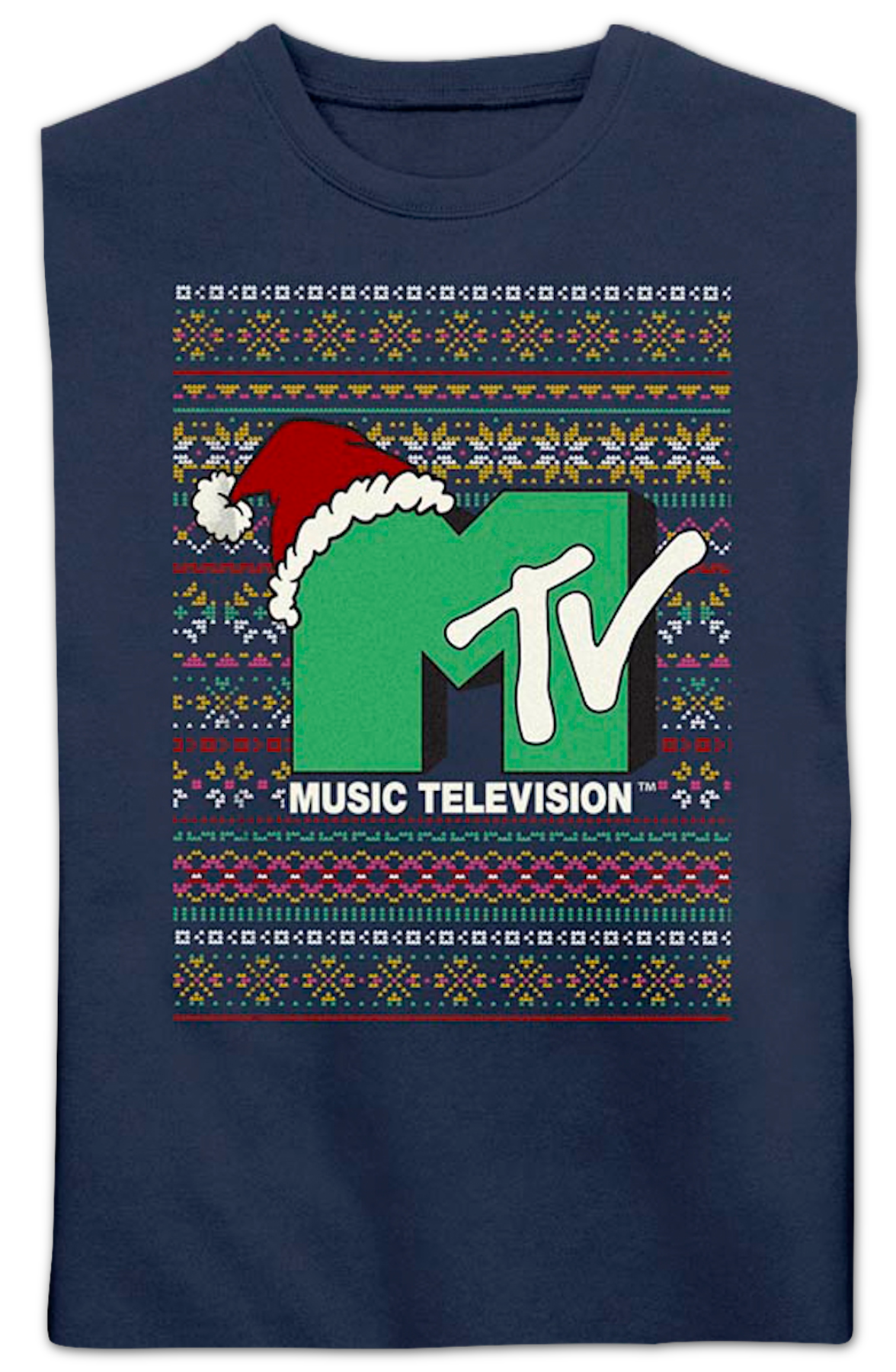 Logo Faux Ugly Christmas Sweater MTV Sweatshirt