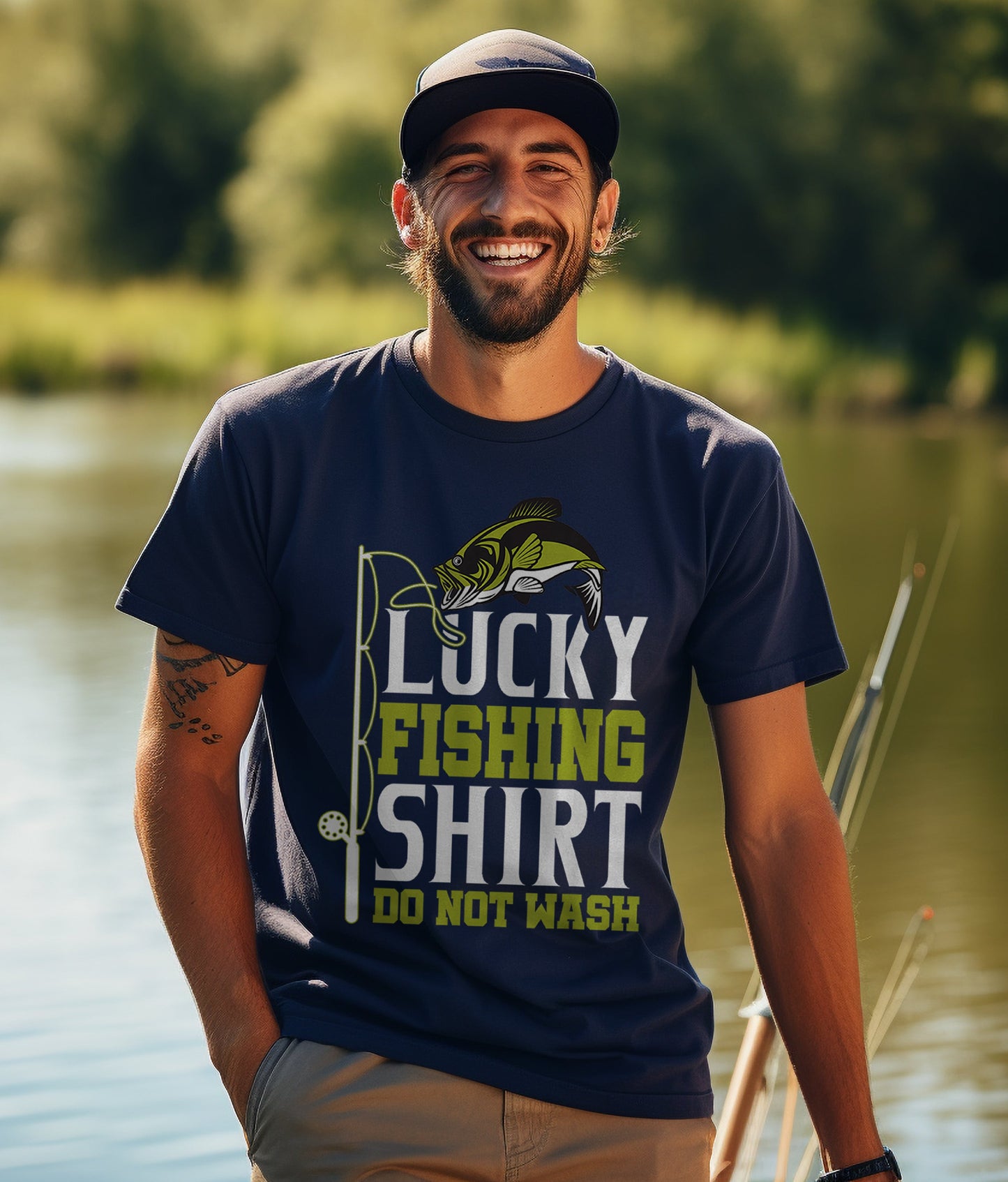 Lucky Fishing Tee Do Not Wash, T-Shirt