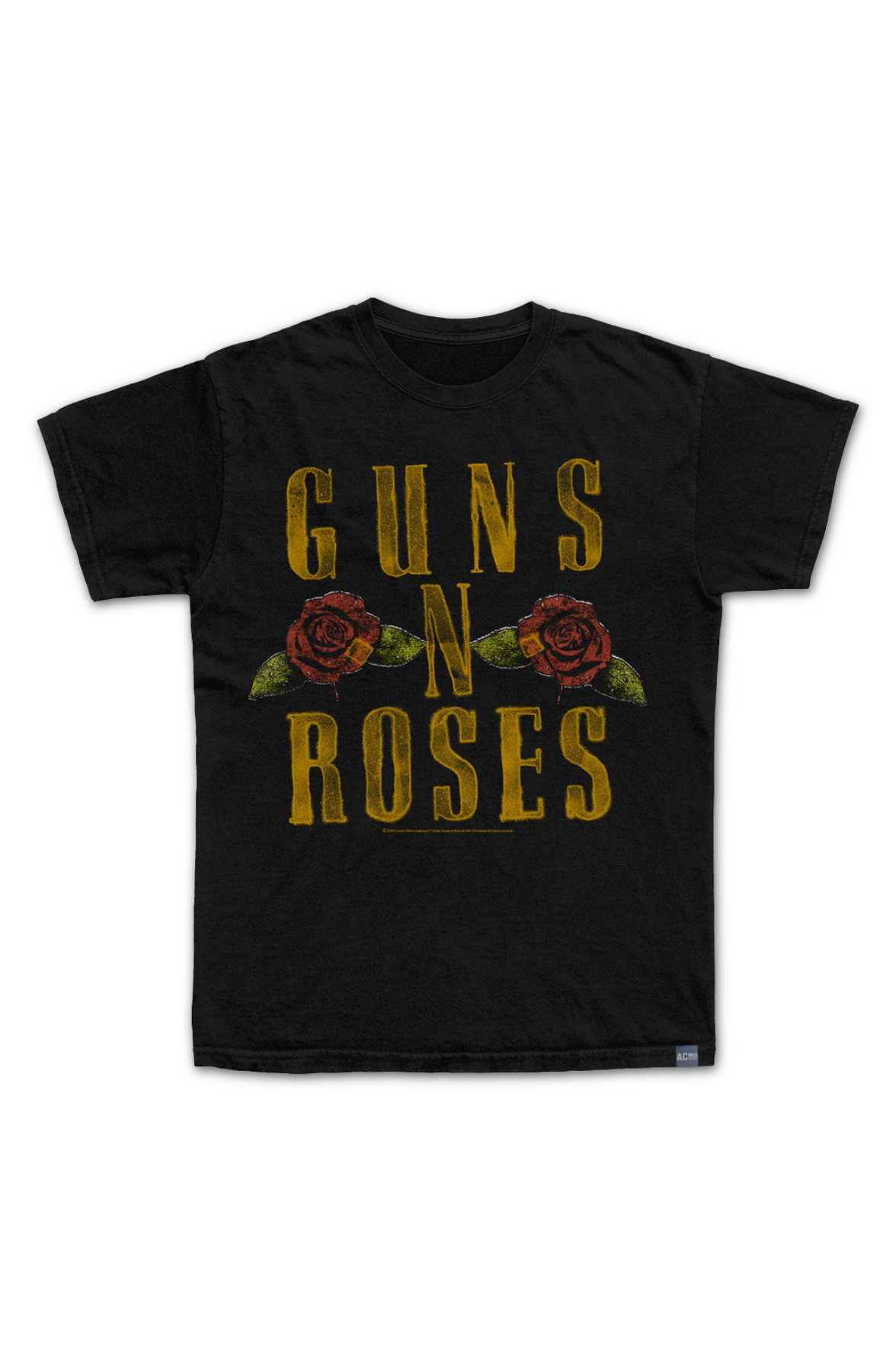 Made In USA Logo and Roses Guns N Roses T-Shirt