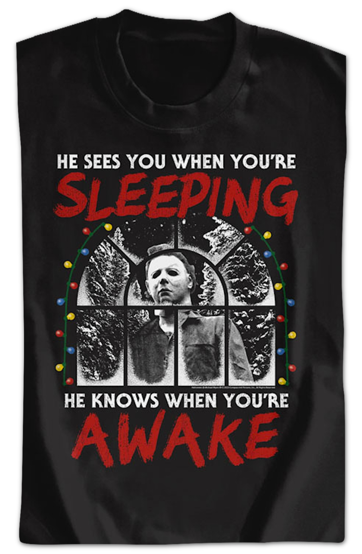 Michael Myers Sees You When You're Sleeping Halloween Sweatshirt
