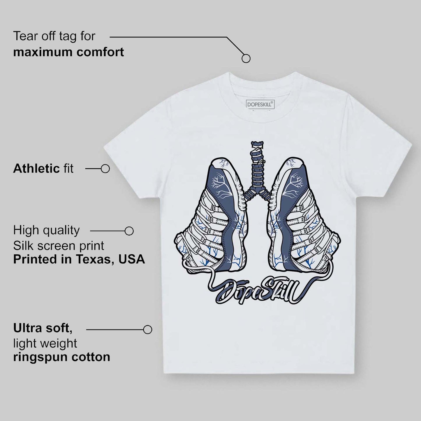 Diffused Blue 11s DopeSkill Toddler Kids T-shirt Breathe Graphic
