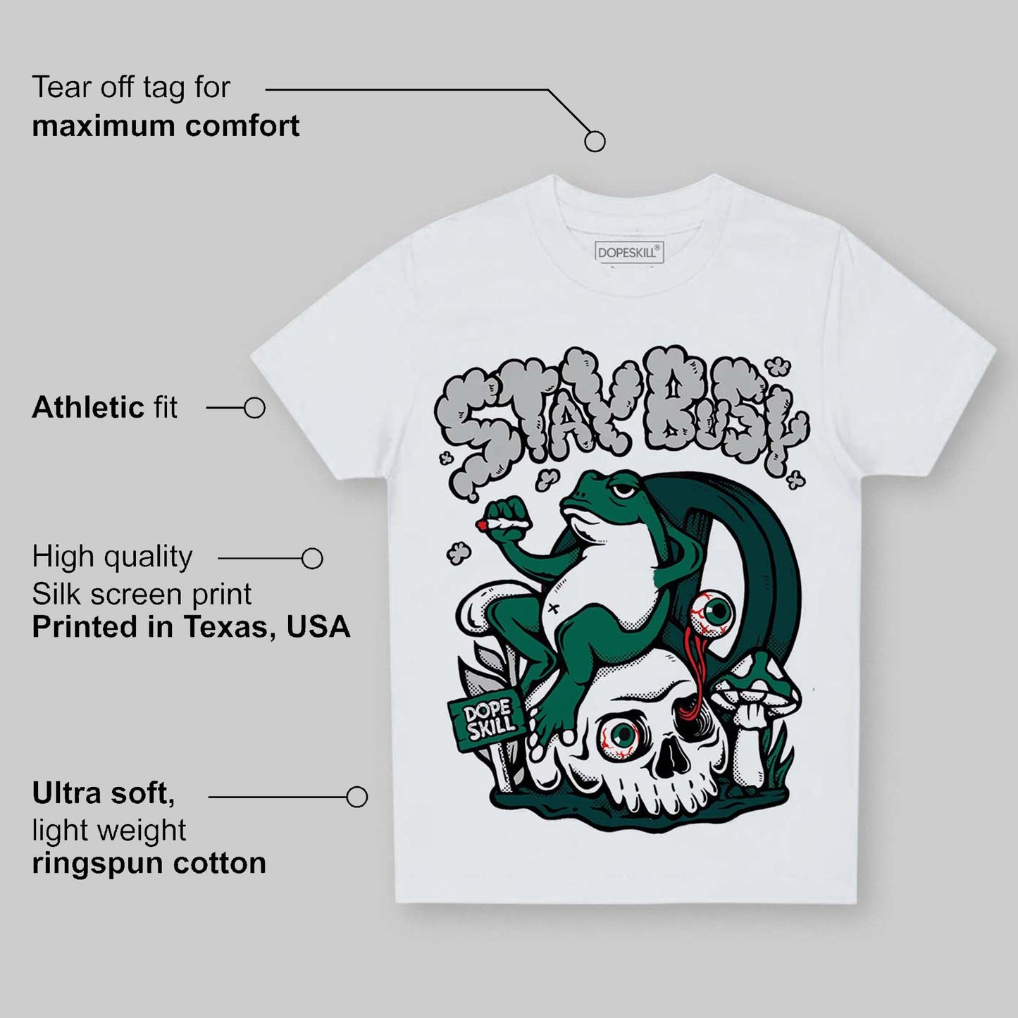 Oxidized Green 4s DopeSkill Toddler Kids T-shirt Stay Busy Graphic