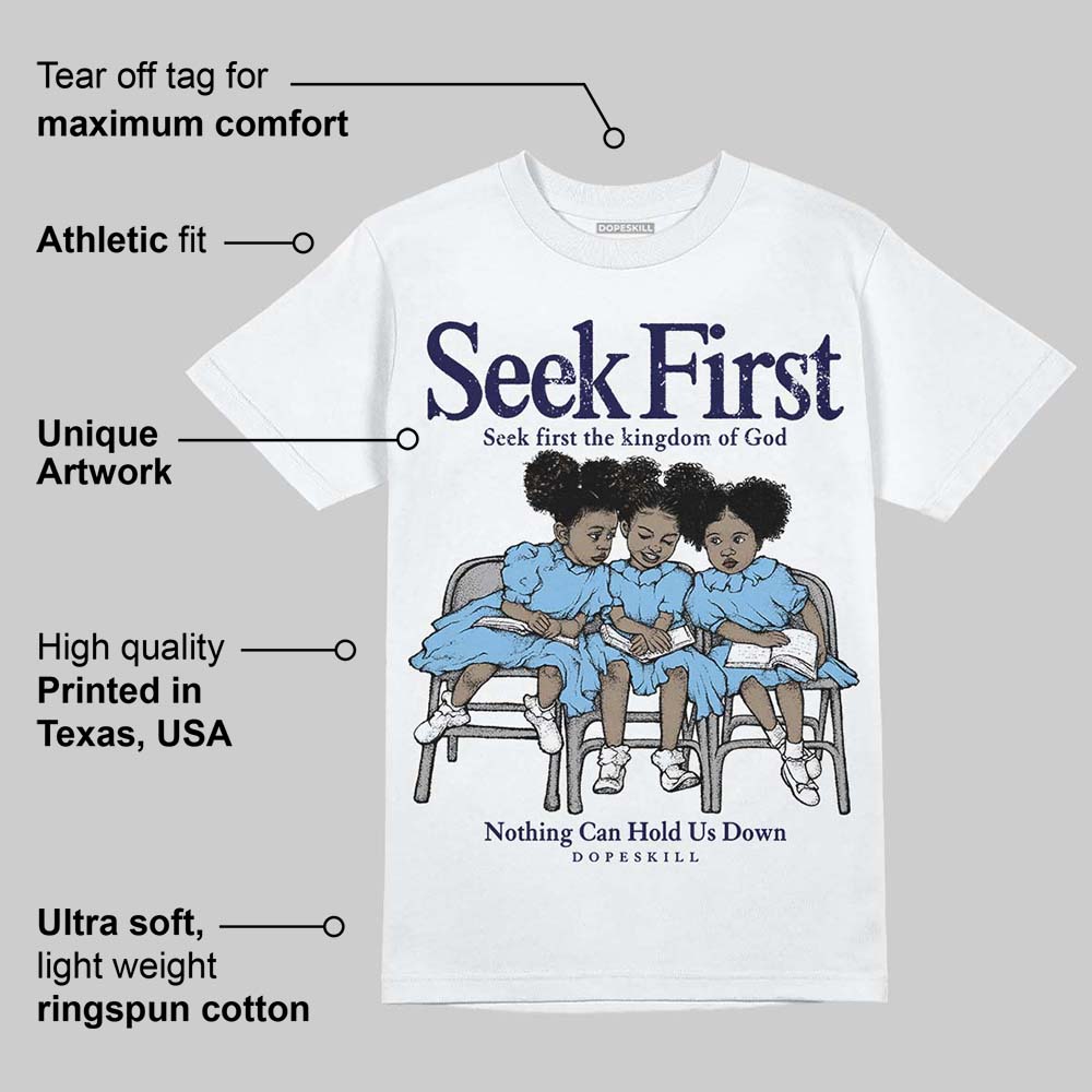 University Blue Collection DopeSkill T-Shirt New Seek First Graphic