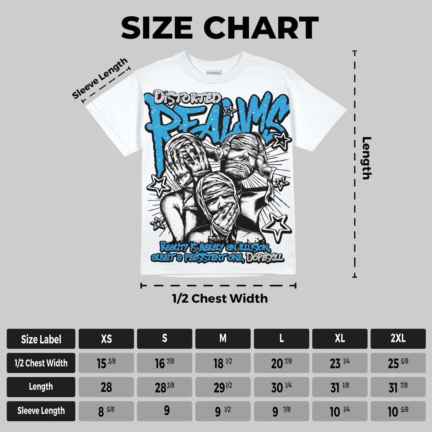 Military Blue 4s DopeSkill Oversize Print T-Shirt Distorted Realms Graphic