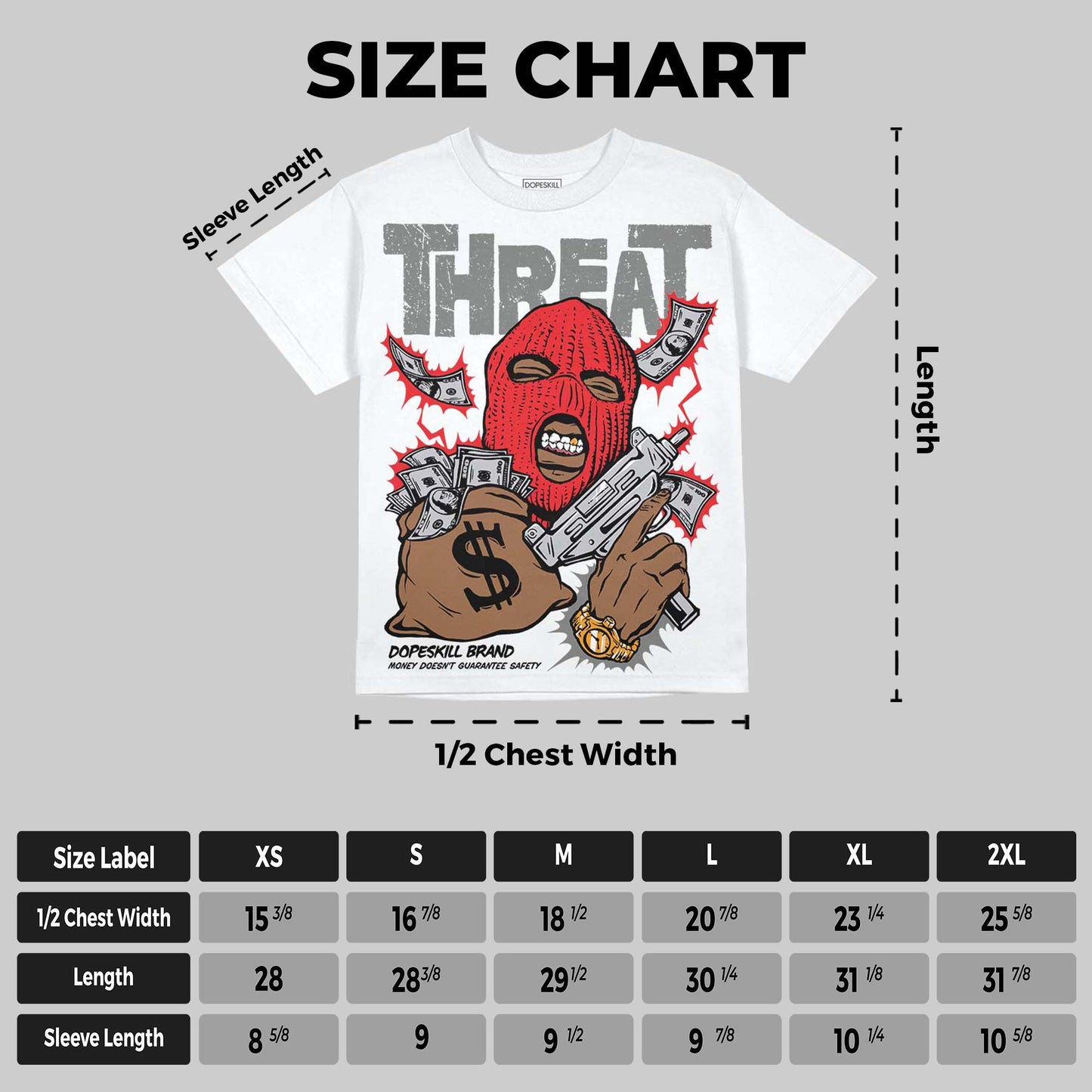Grey Collection DopeSkill Oversize Print T-Shirt Under Threat Graphic