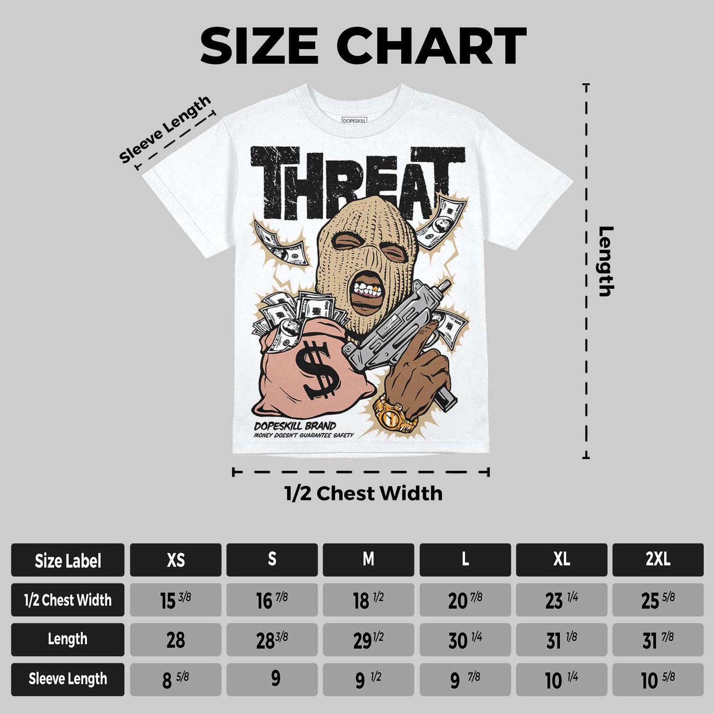 TAN Collection DopeSkill Oversize Print T-Shirt Under Threat Graphic
