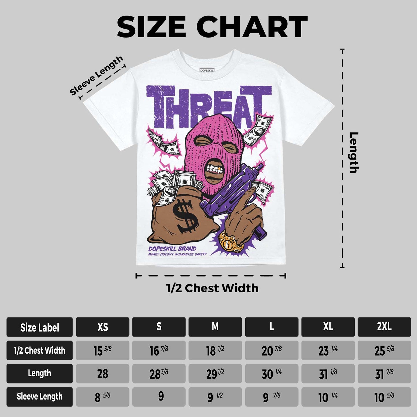 PURPLE Collection DopeSkill Oversize Print T-Shirt Under Threat Graphic