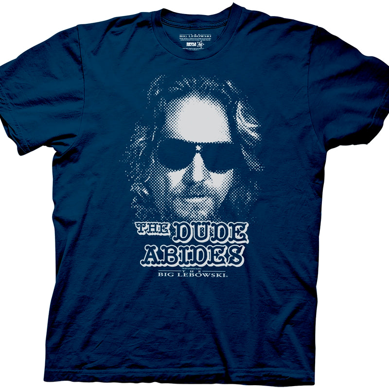 Navy Dude Abides Big Lebowski T-Shirt
