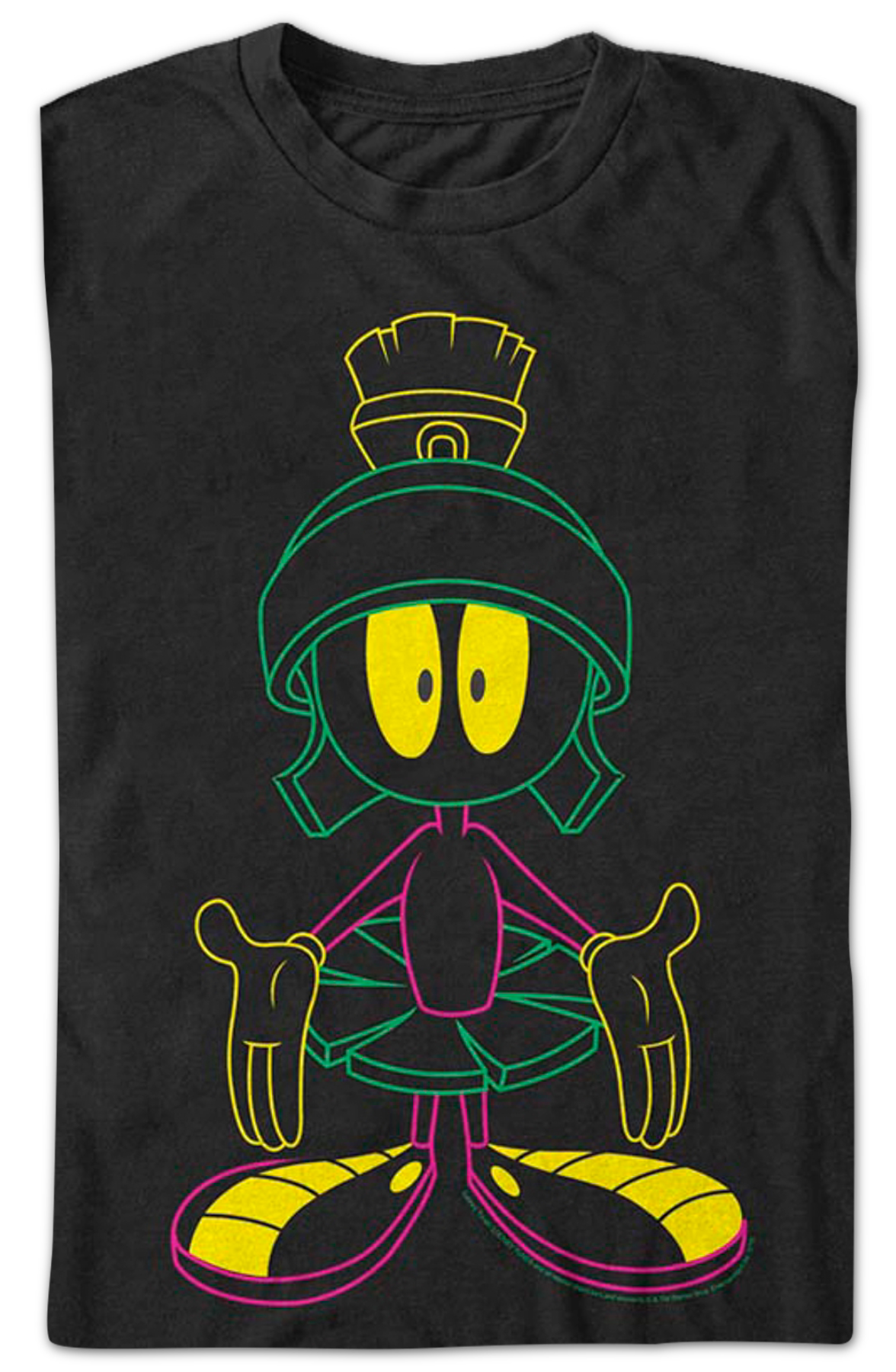 Neon Marvin The Martian Looney Tunes T-Shirt