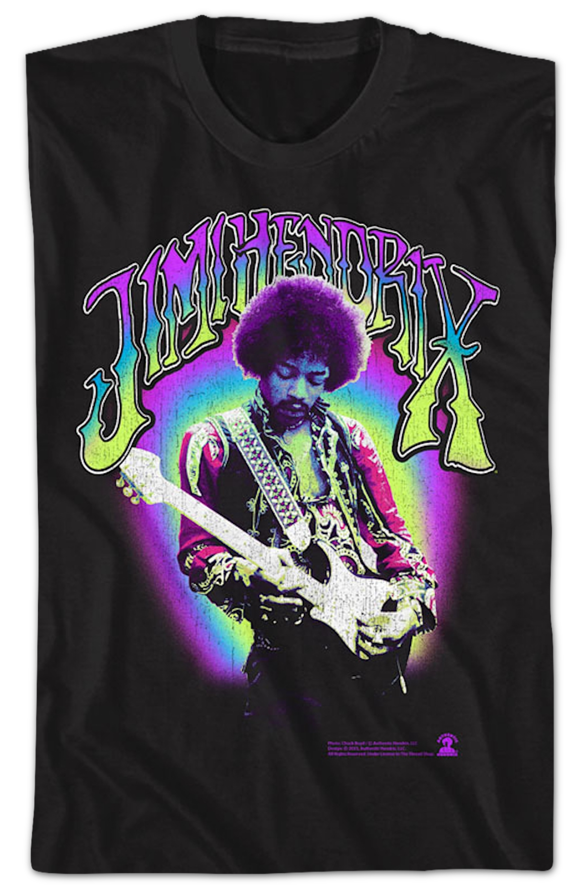 Neon Name Jimi Hendrix T-Shirt