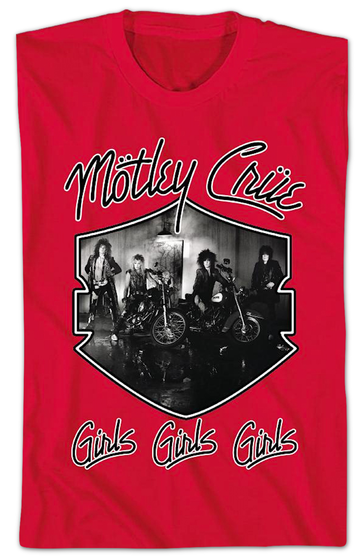 Red Girls Girls Girls Motley Crue T-Shirt