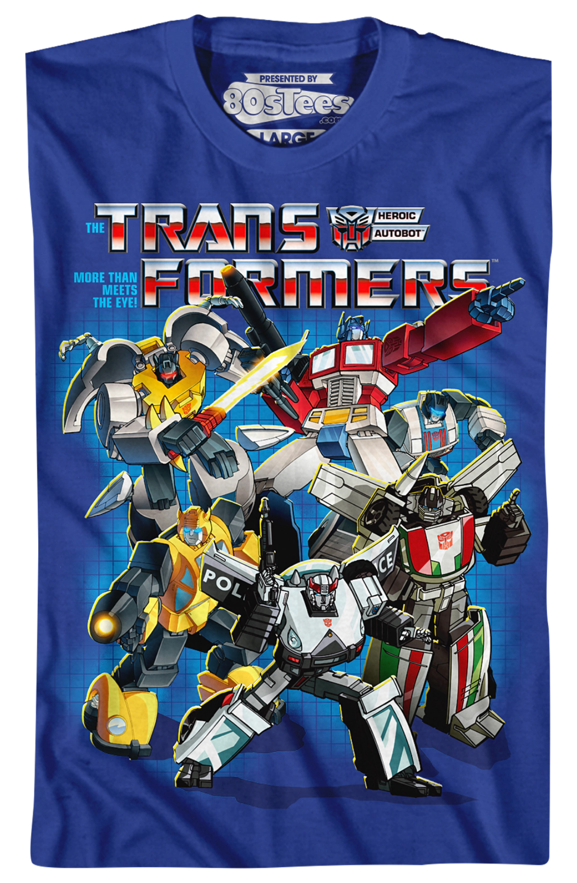 Royal Blue Autobots Collage Transformers T-Shirt