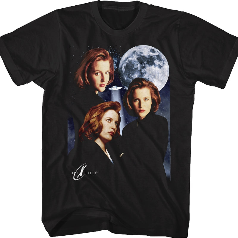 Three Scully Moon X-Files T-Shirt