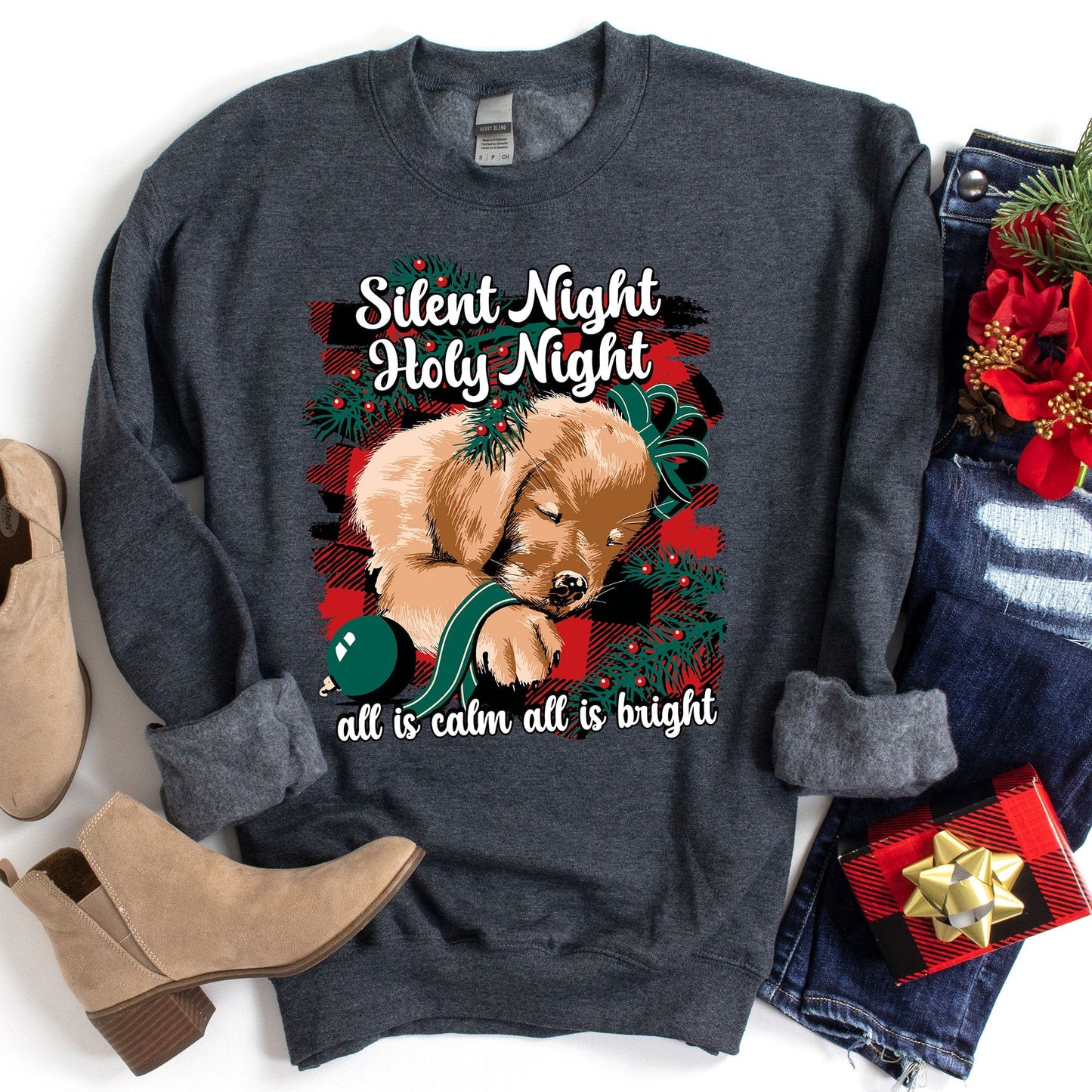 Silent Night Puppy Sweatshirt