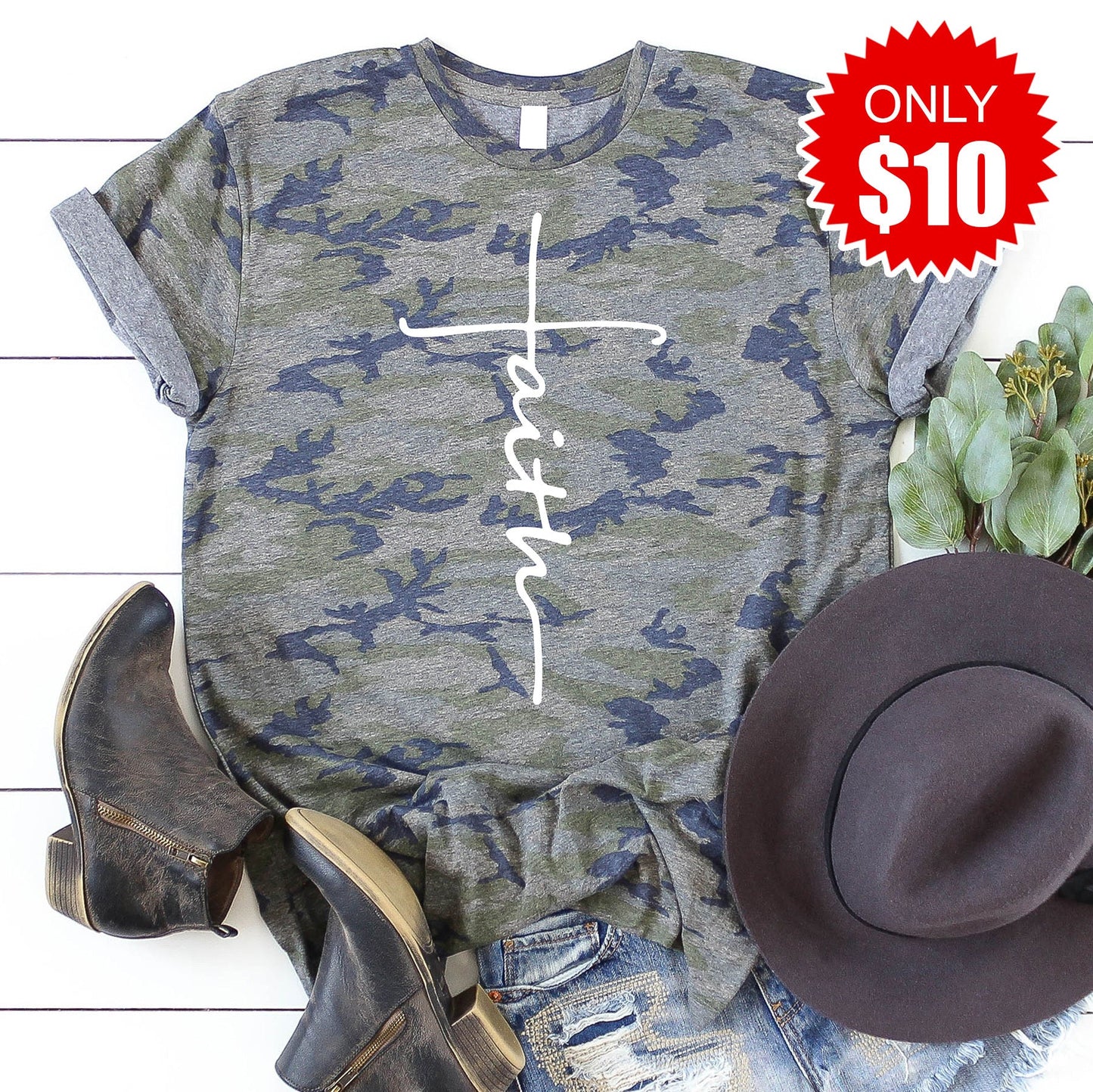 Faith Cross Tee - 10 Style001
