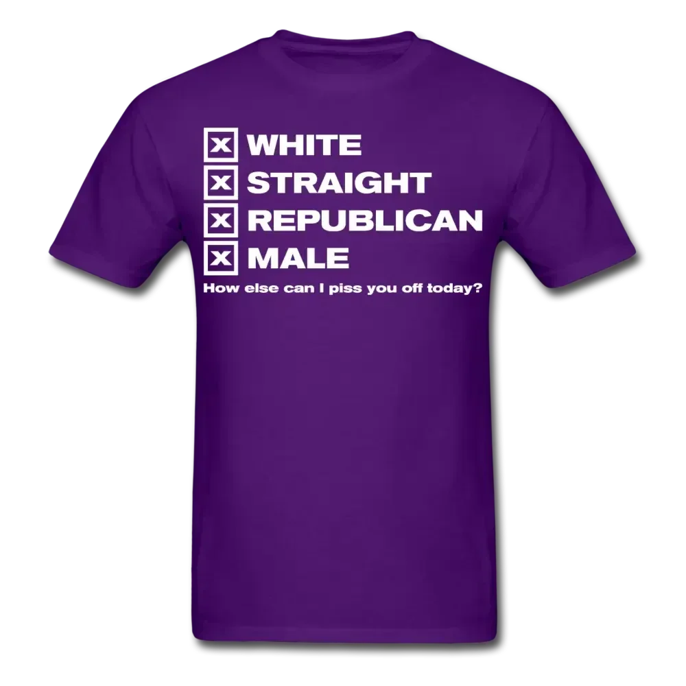 White Straight Republican Male T-Shirt