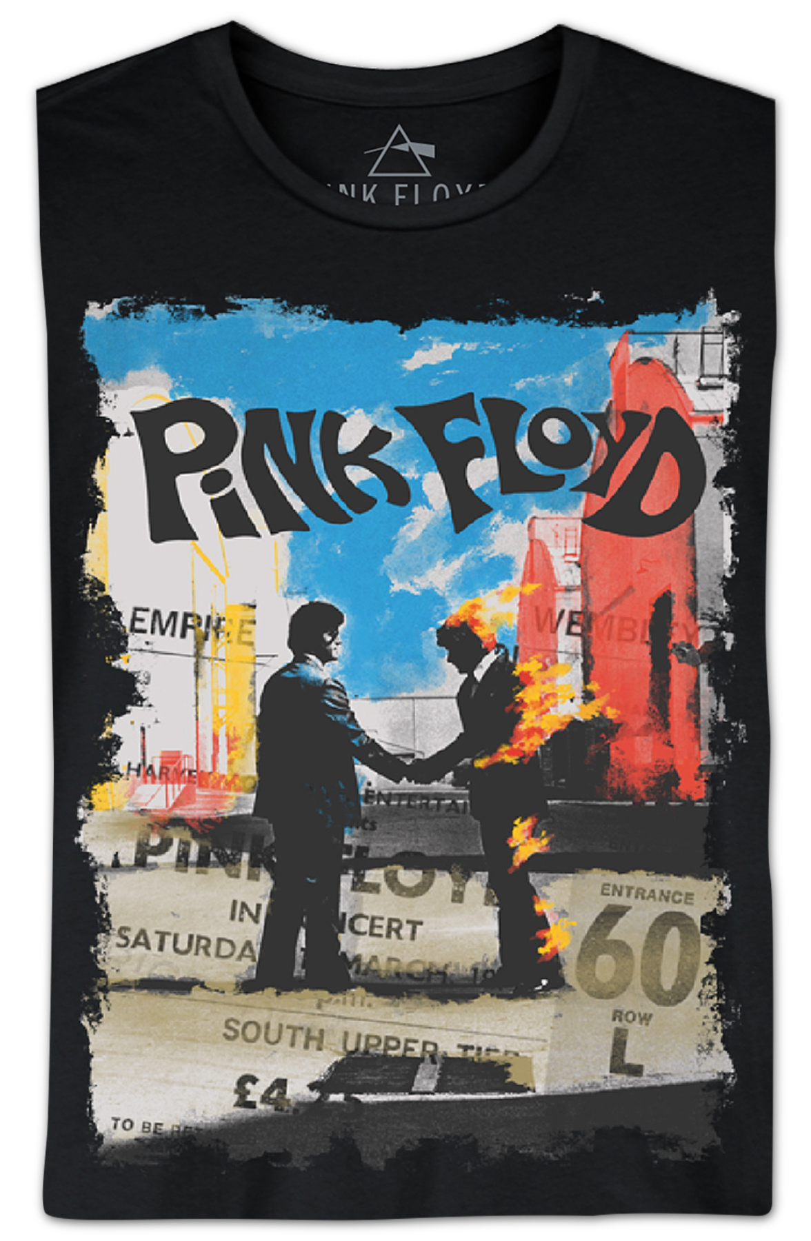 Black Empire Pool Concert Ticket Pink Floyd T-Shirt