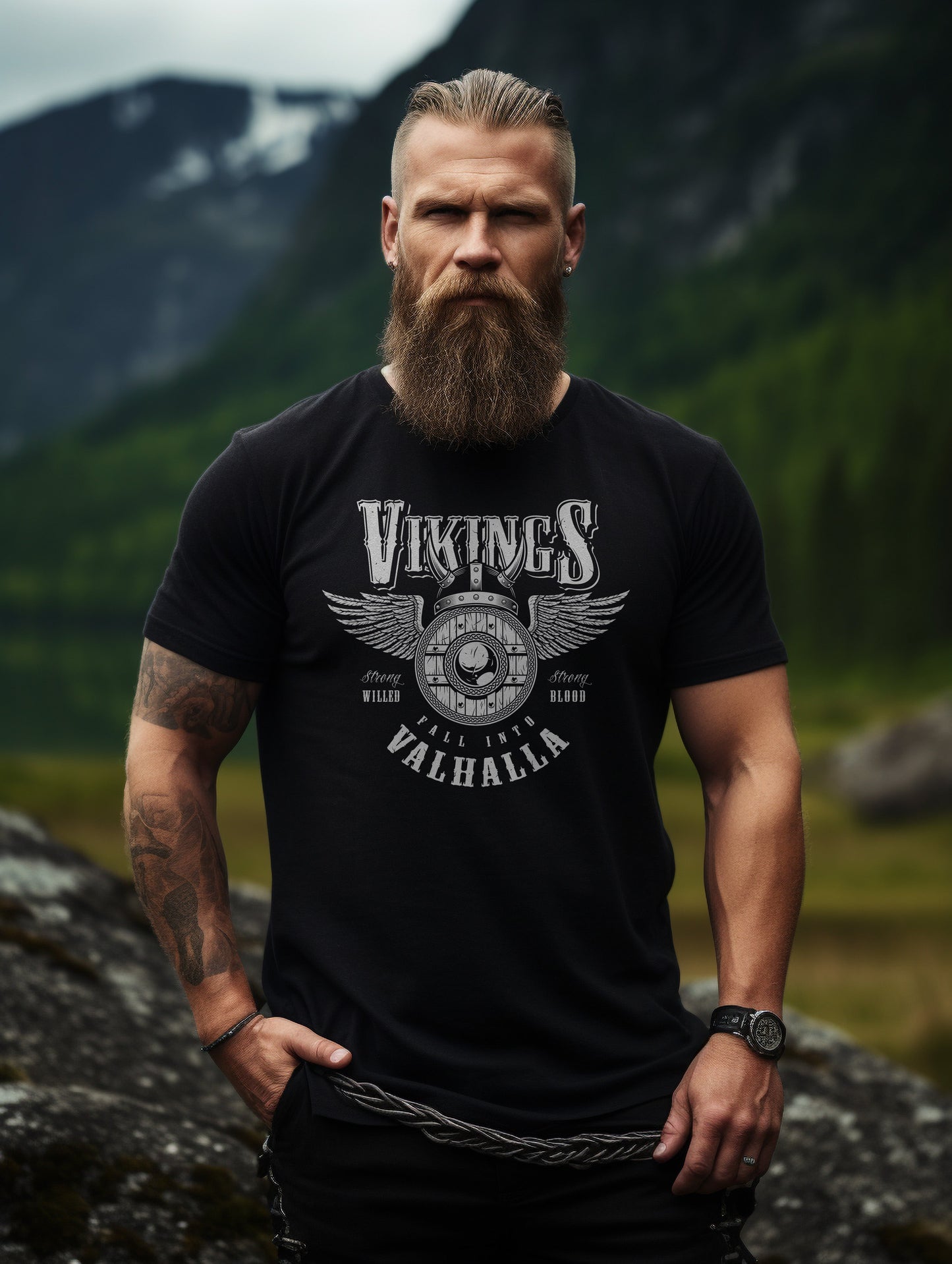 Vikings Valhala Winged T-Shirt