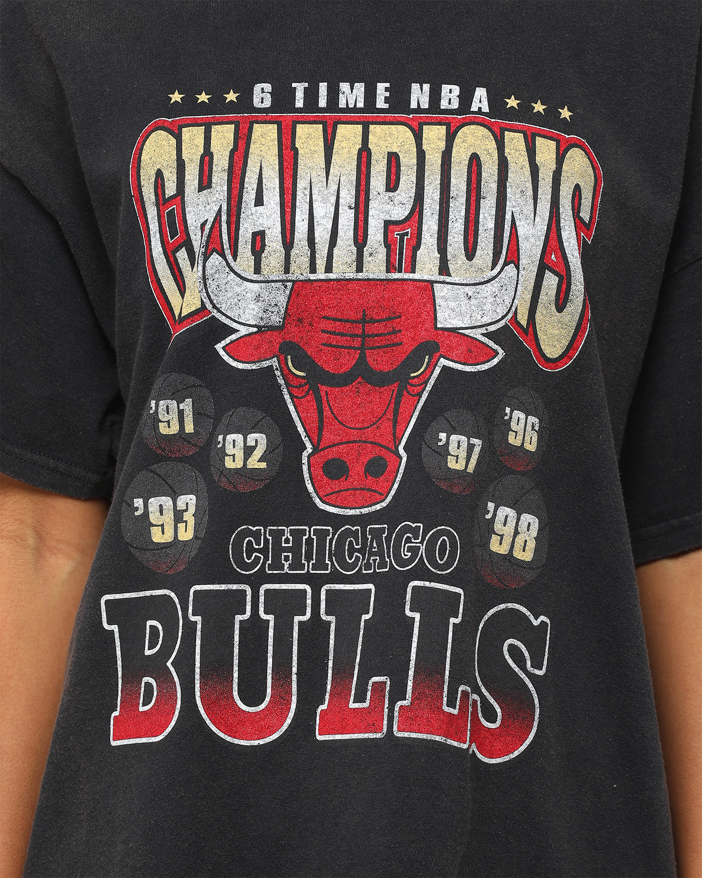 Mitchell & Ness Chicago Bulls Vintage Champ Tee Black Style001