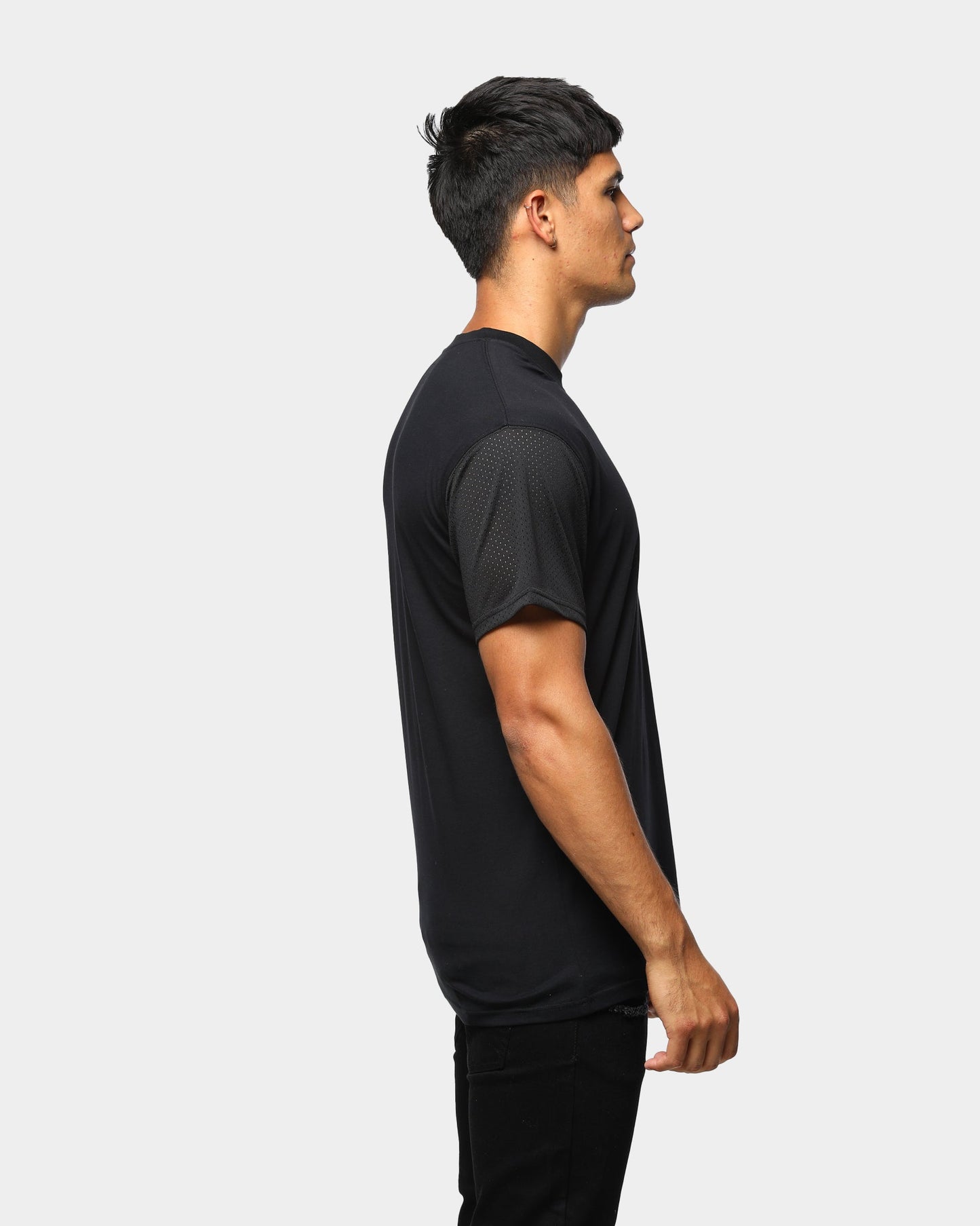 ENES Mesh Sleeve Tee Black