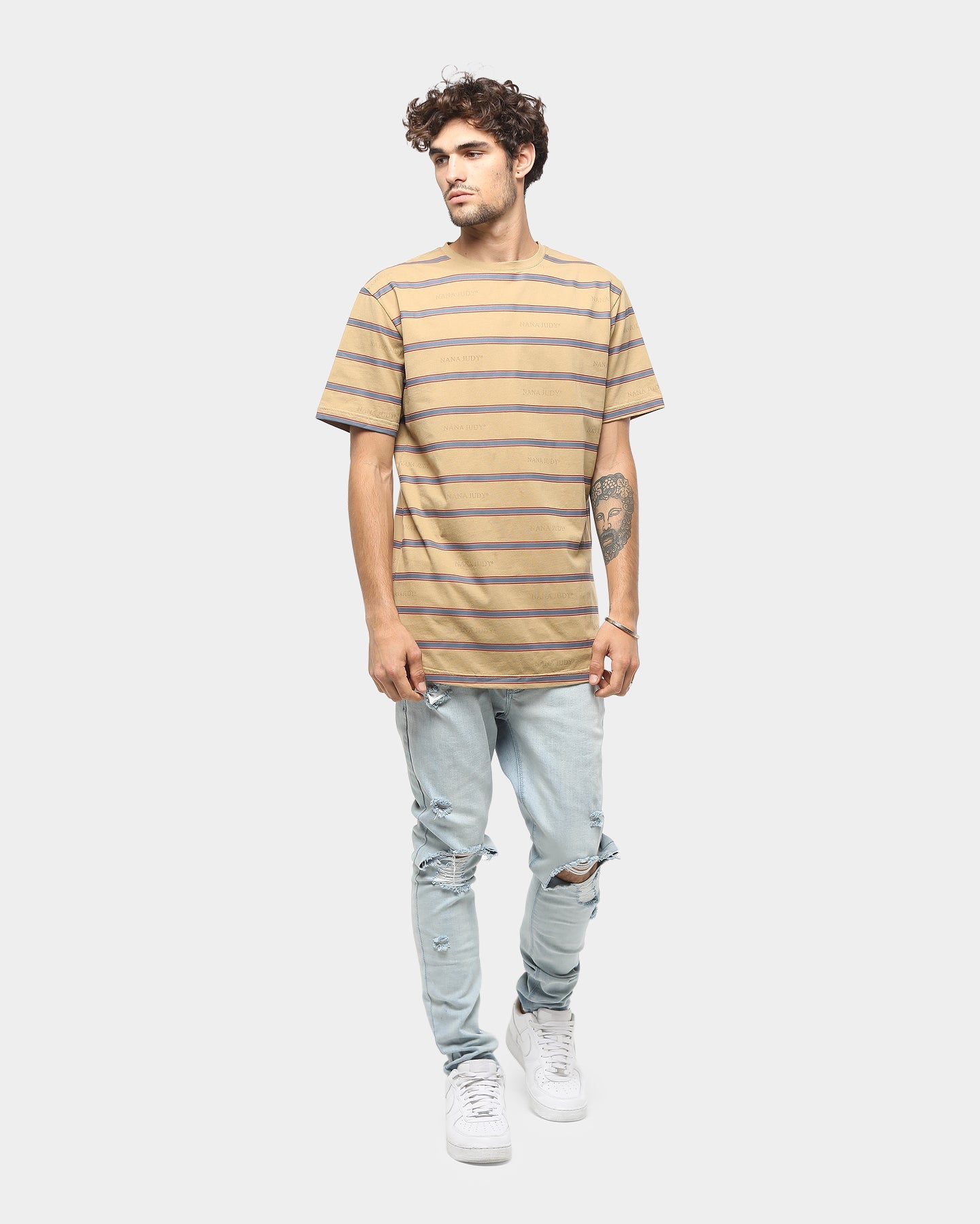 Nana Judy Riviera Stripe T-Shirt Beige