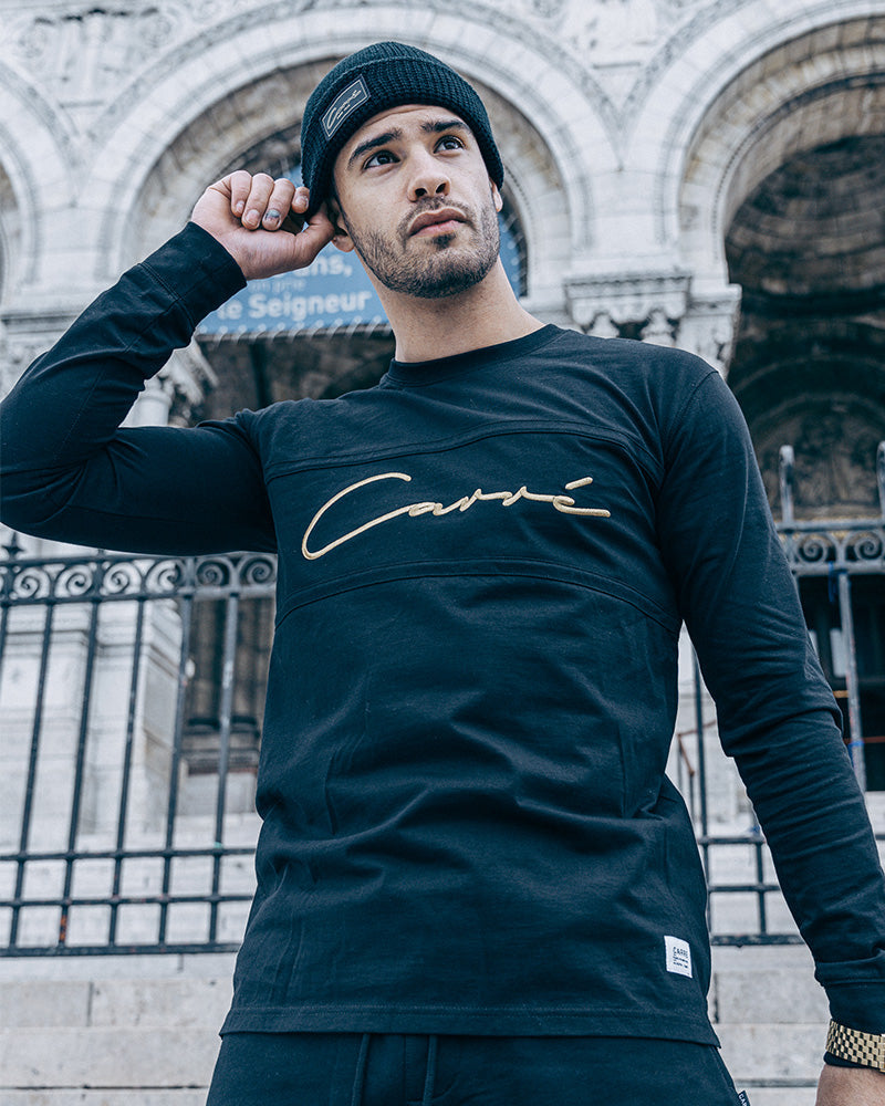 Carr√© Scripted Classique Long Sleeve T-Shirt Black/Gold