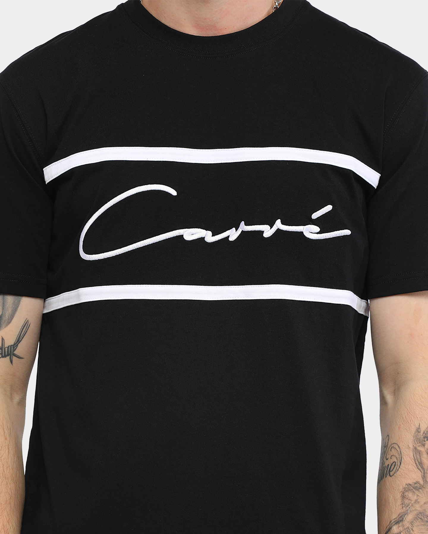 Carr√© Men's Scripted Classique Short Sleeve T-Shirt Black/White