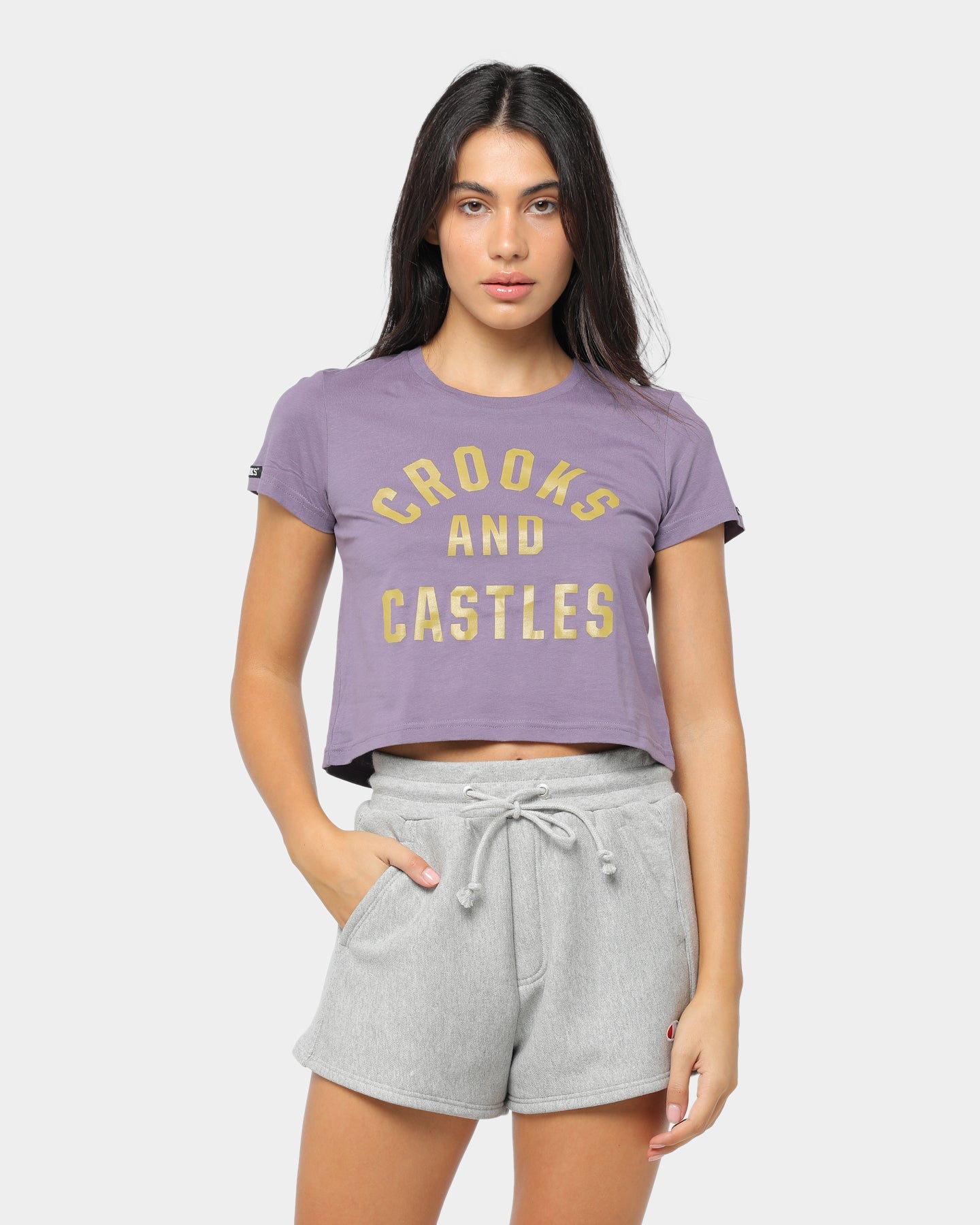 Crooks & Castles Women's Big & Bold Tee Purple