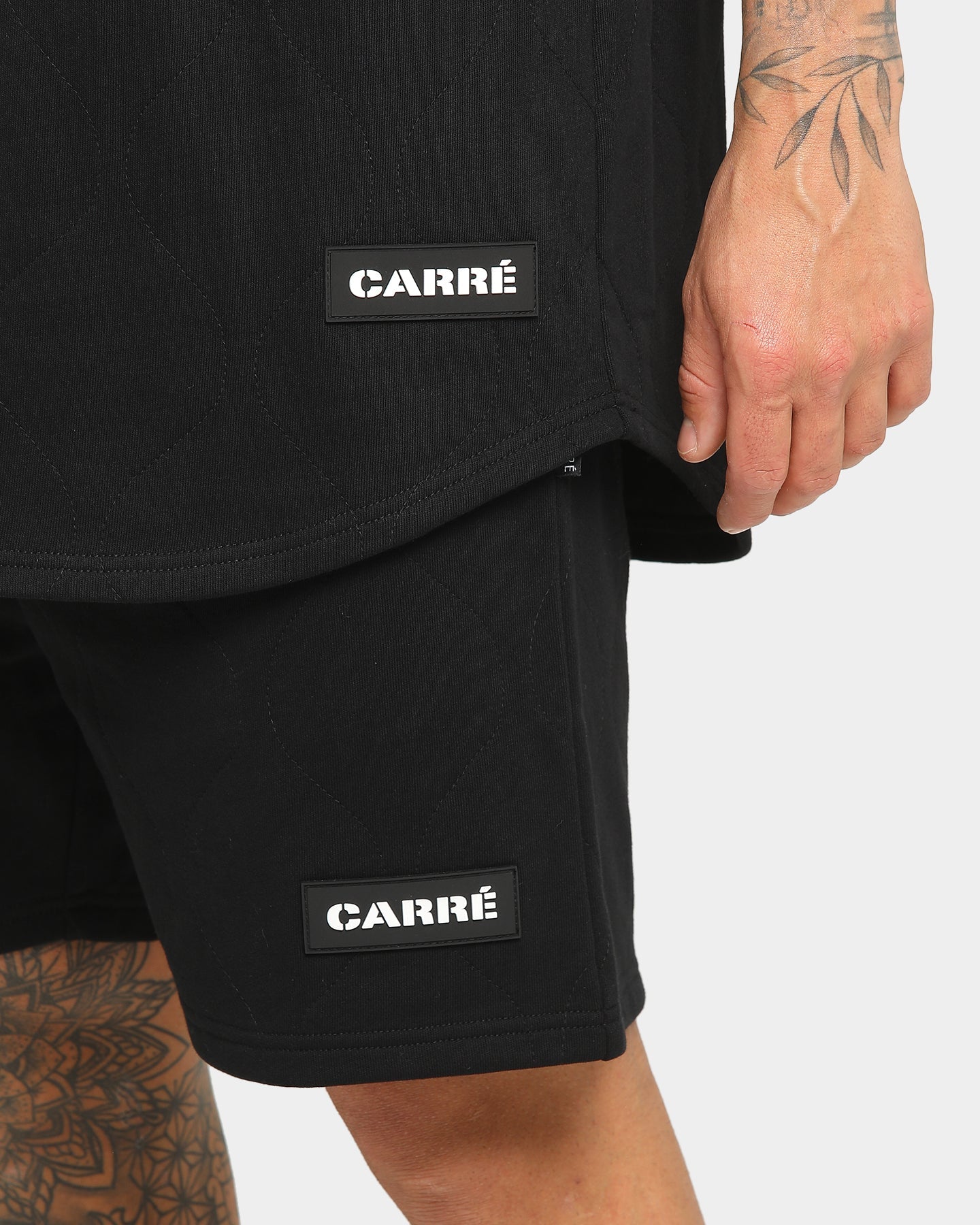 Carr√© Roadman Quilted Drop Short Sleeve T-Shirt Black