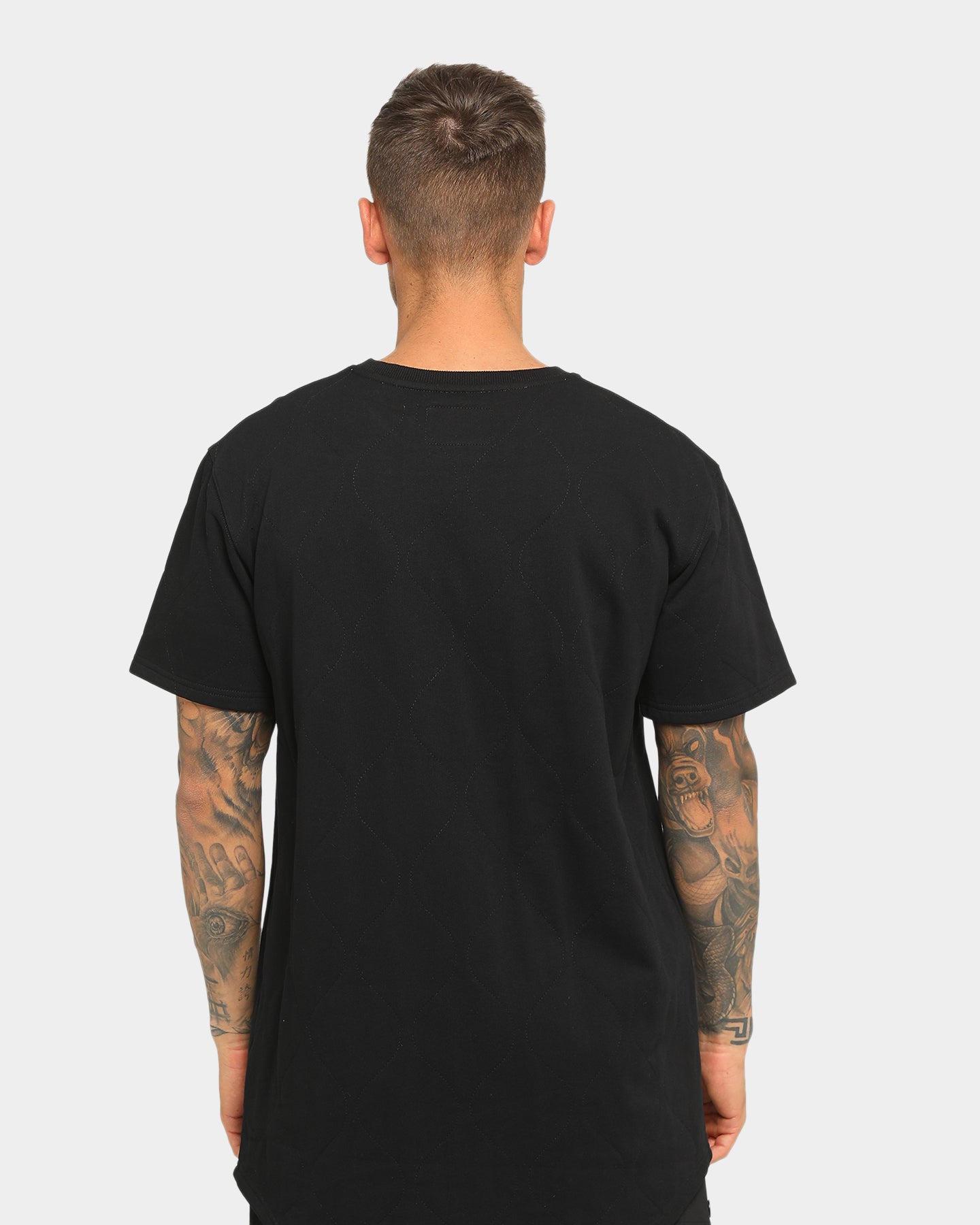 Carr√© Roadman Quilted Drop Short Sleeve T-Shirt Black
