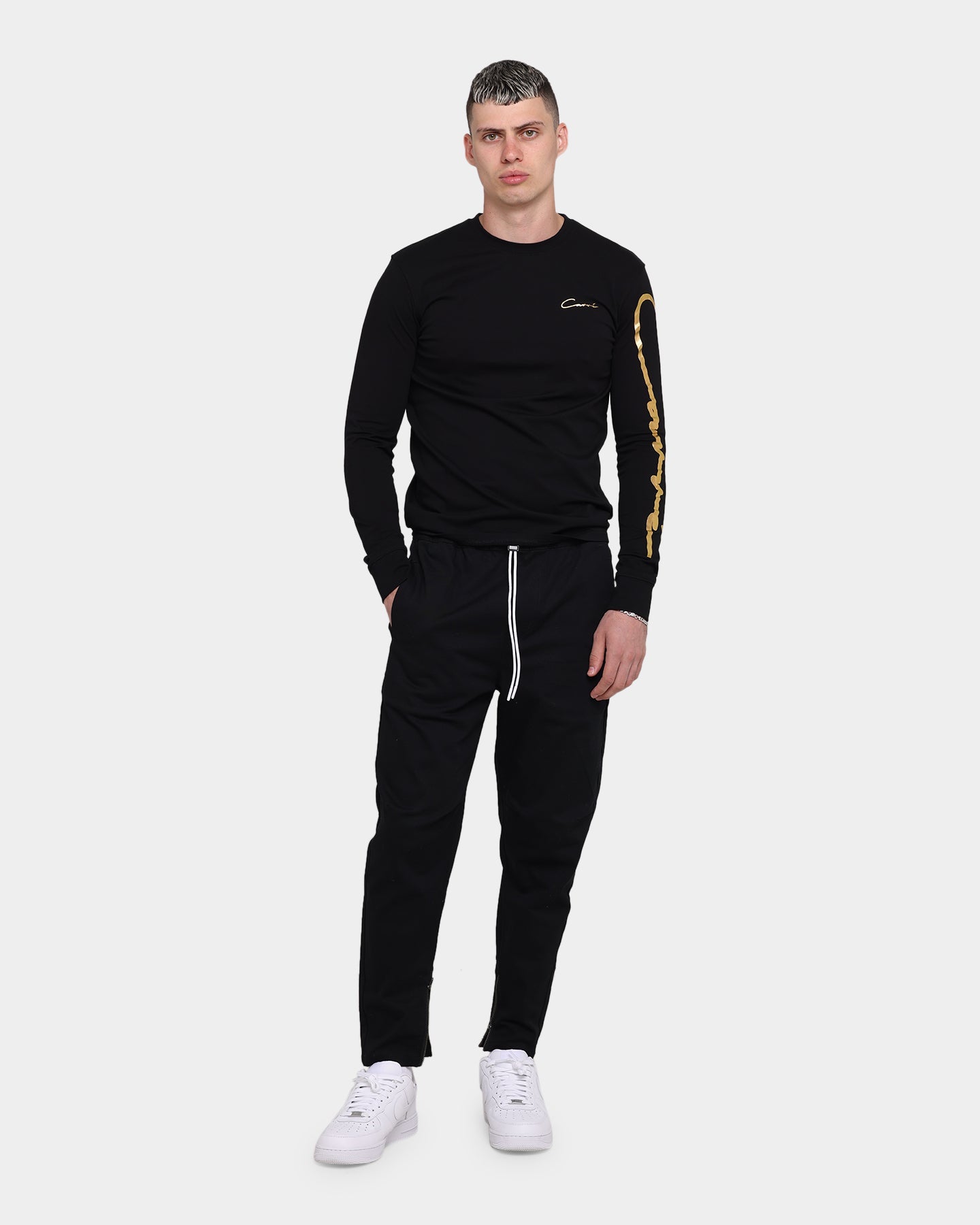 Carr√® Men's Script Slim Long Sleeve T-Shirt Black