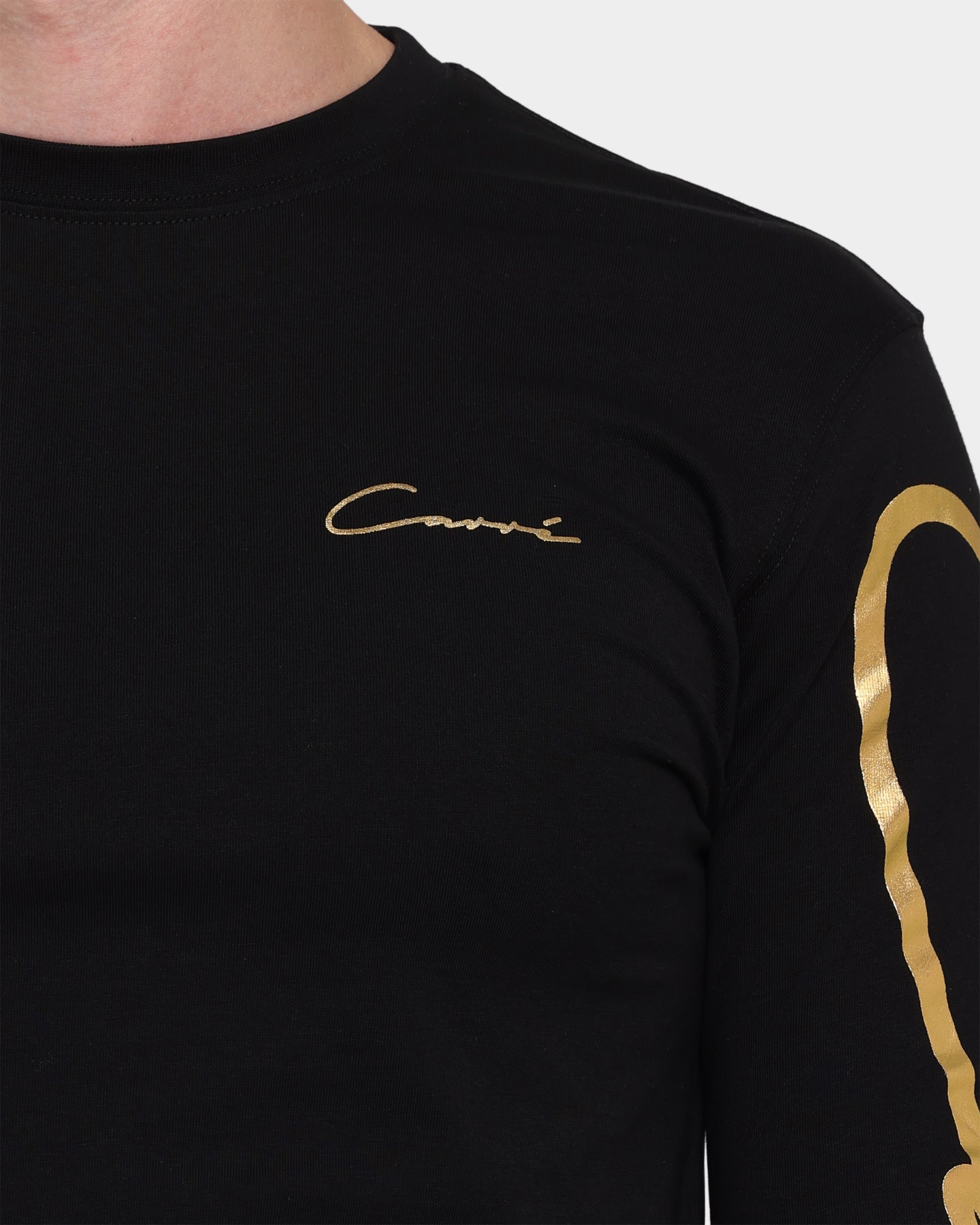 Carr√® Men's Script Slim Long Sleeve T-Shirt Black
