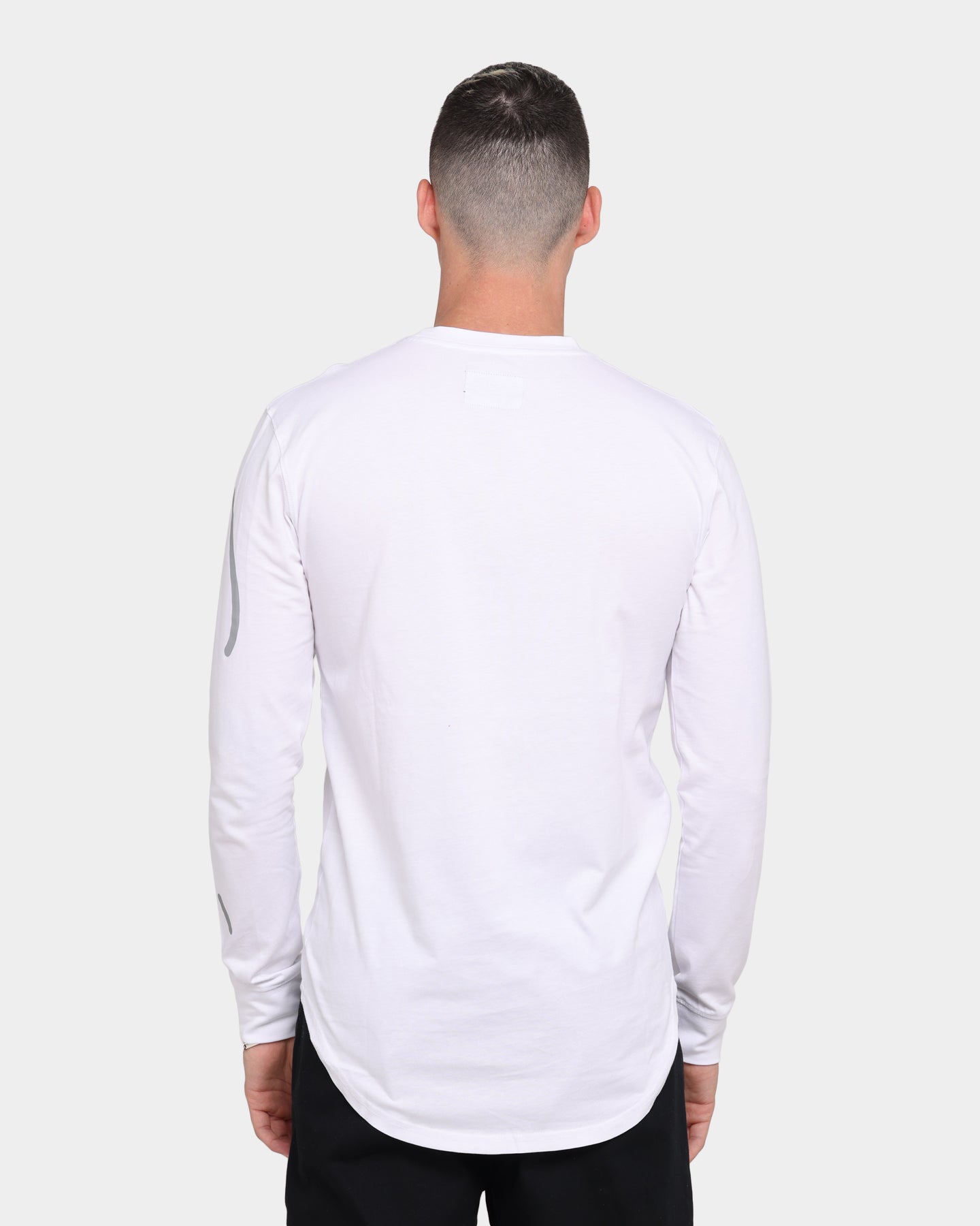 Carr√© Men's Script Slim Long Sleeve T-Shirt White