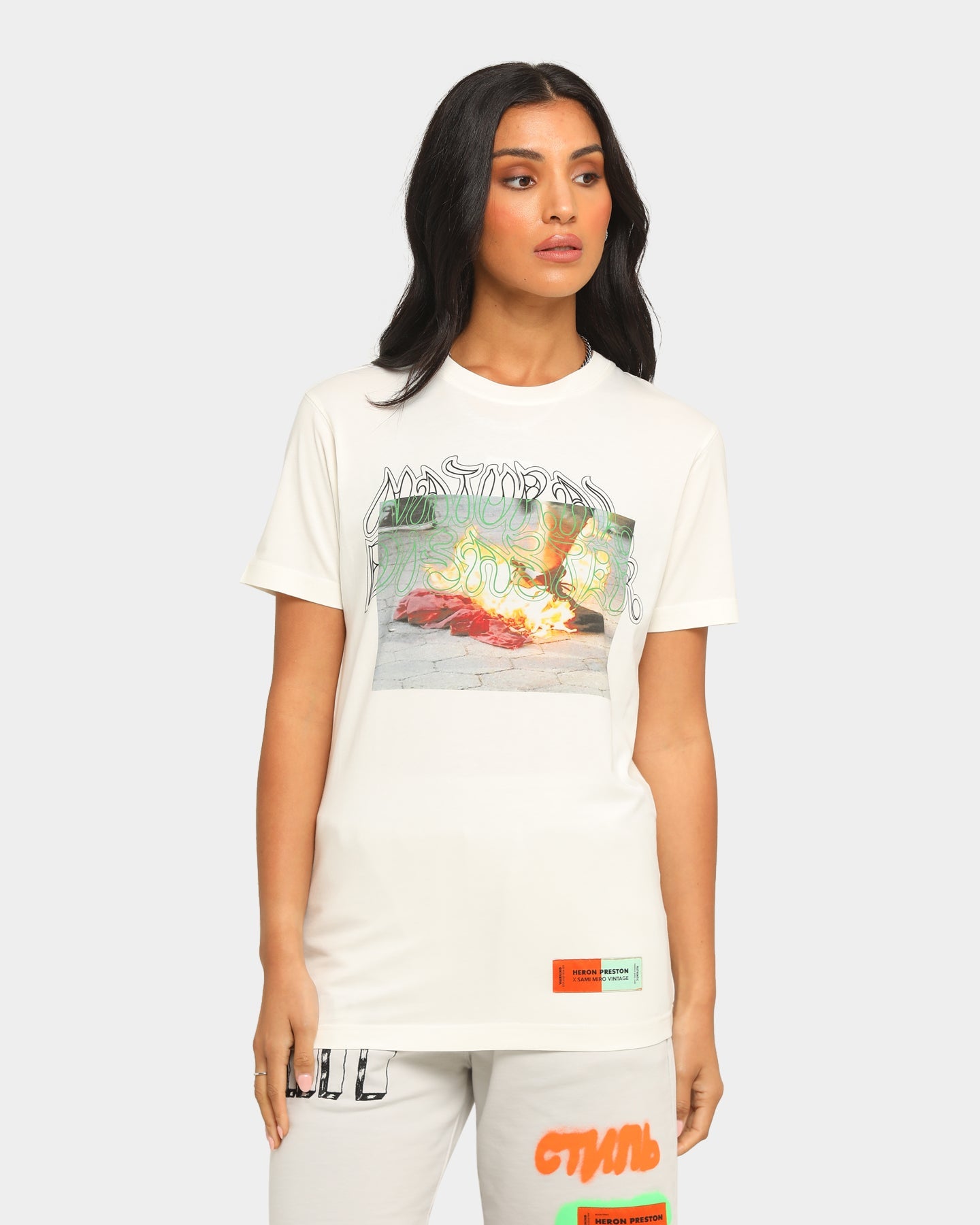 Heron Preston HP x Sami Miro Short Sleeve T-Shirt White Style001