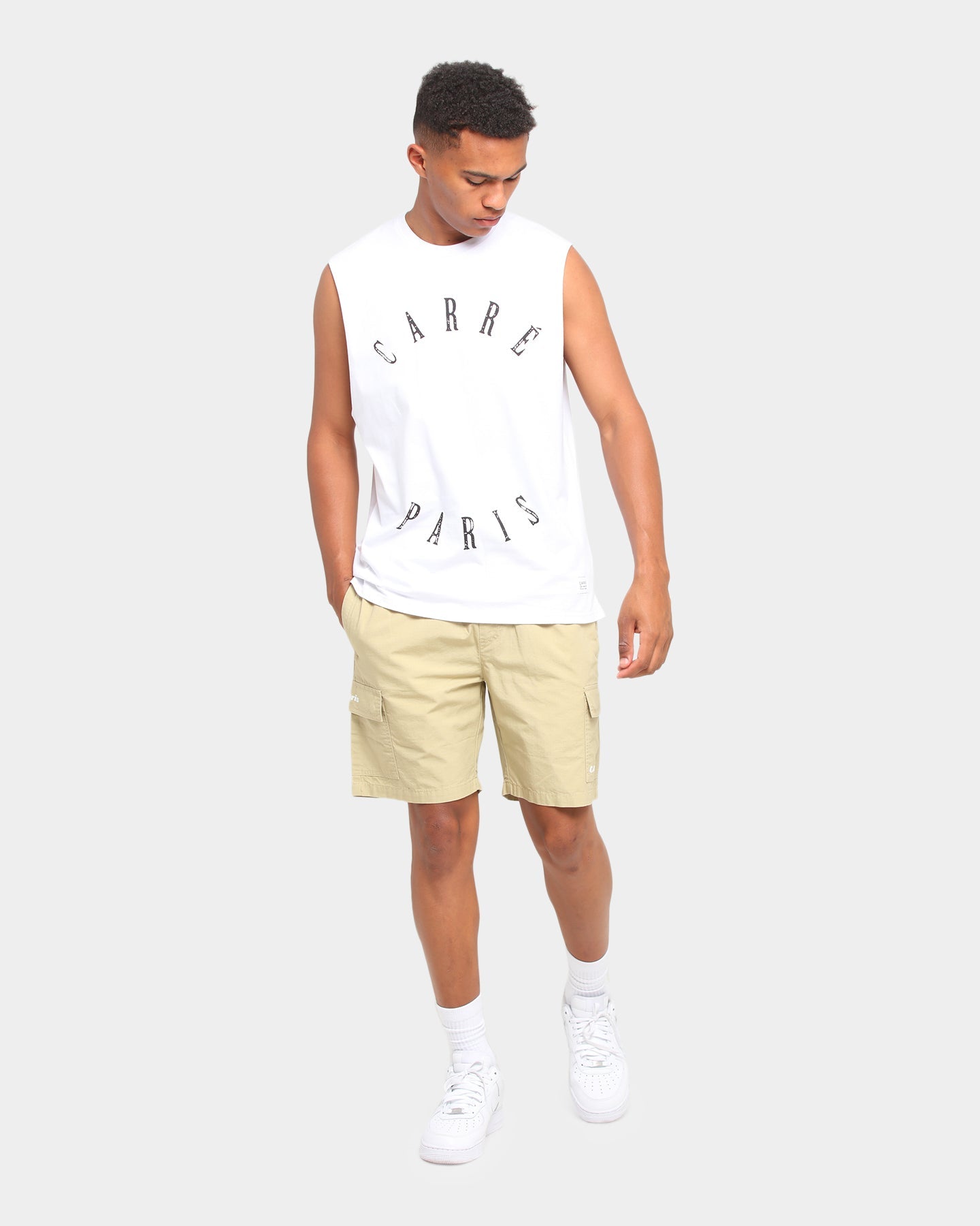 Carr√© Autour Muscle T-Shirt White