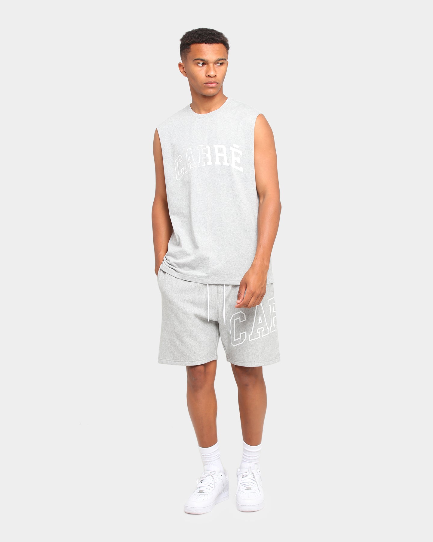Carr√© Enorme Split Muscle T-Shirt Grey Marle