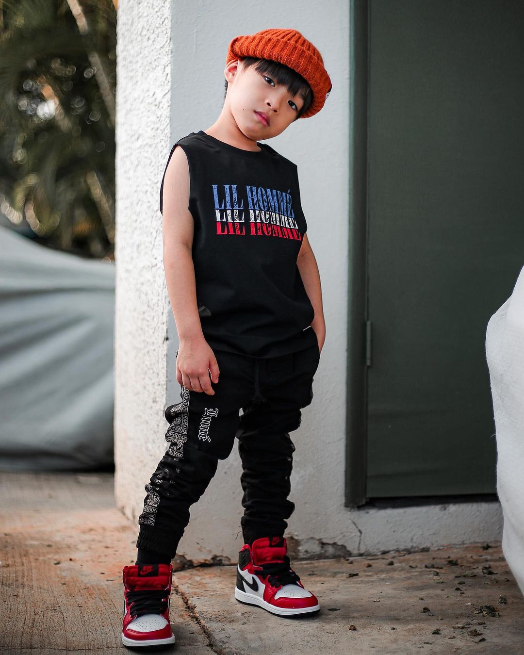 Lil Homme Kid's Declaration Muscle T-Shirt Black
