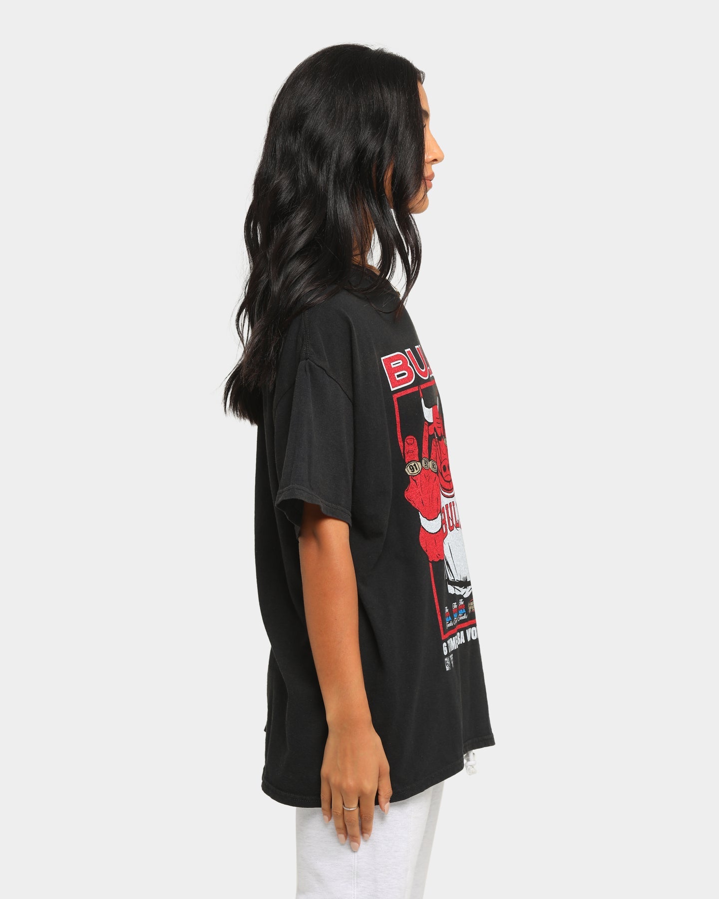 Mitchell & Ness Chicago Bulls Vintage Champs Rings T-Shirt Vintage Black Style001