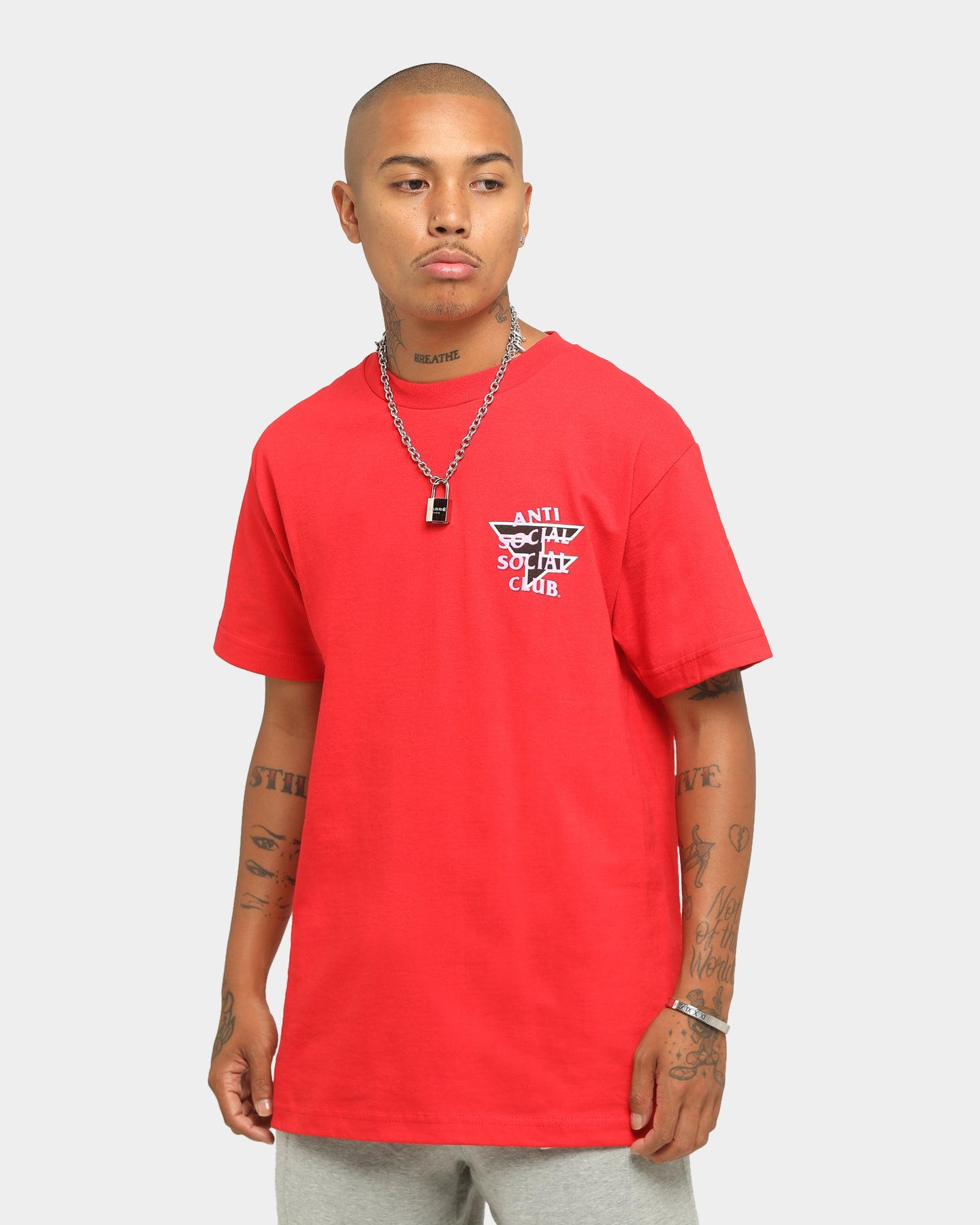 Anti Social Social Club Men's Faze Clan x ASSC Short Sleeve T-Shirt Red