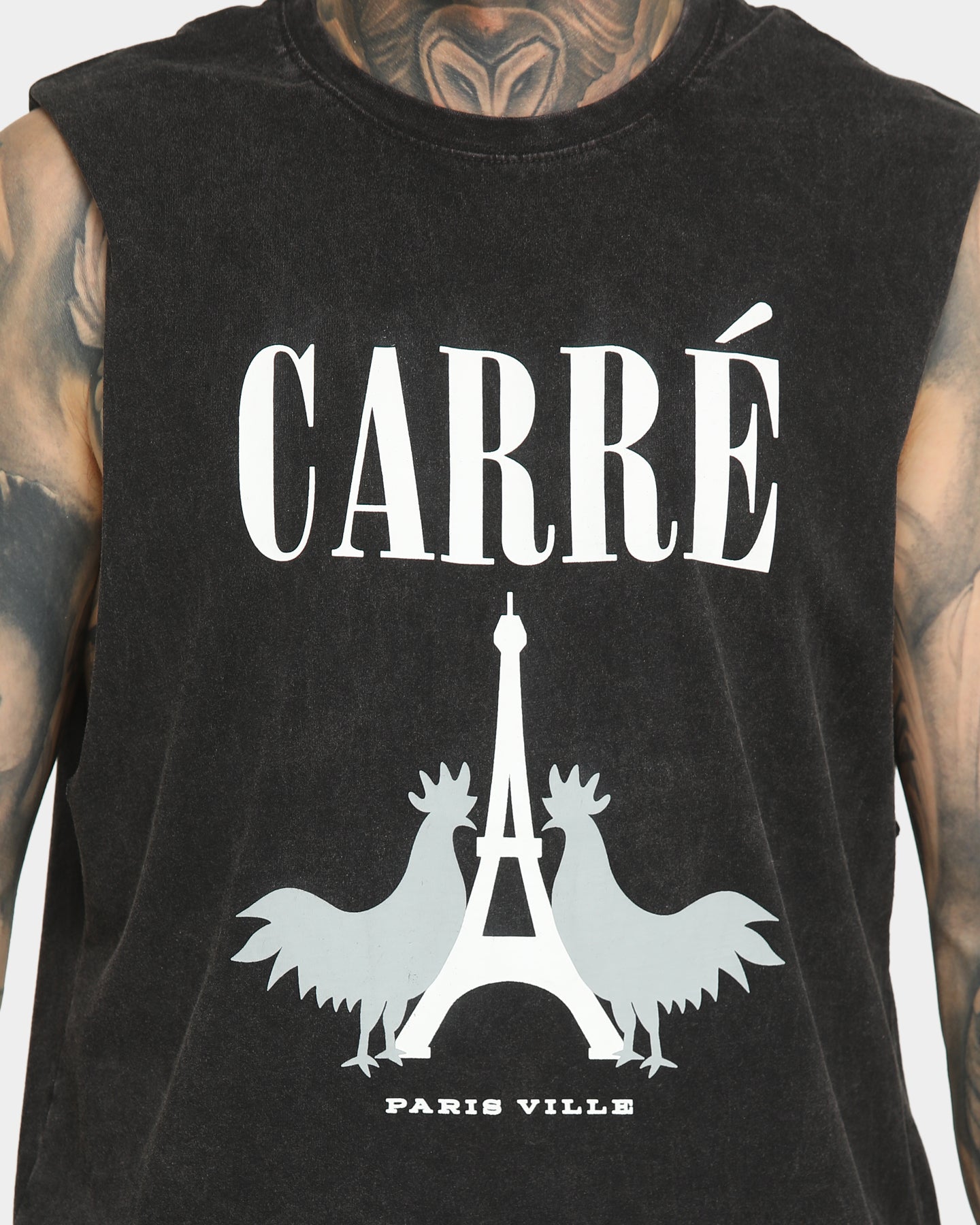 Carr√© Le Coq Classique Muscle T-Shirt Washed Black