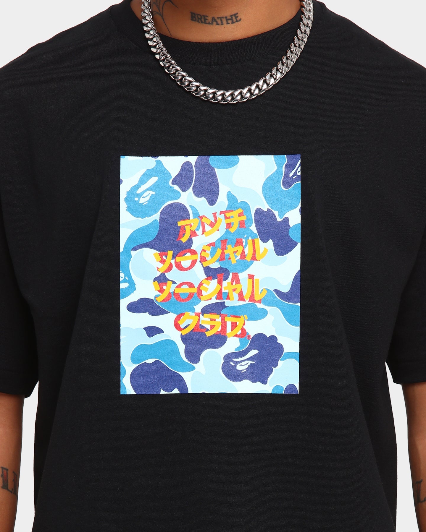 Anti Social Social Club BAPE x ASSC Camo Box T-Shirt Black/Blue
