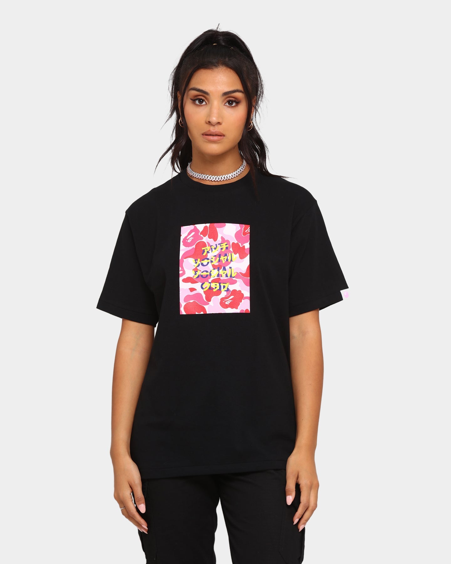 Anti Social Social Club BAPE x ASSC Camo Box T-Shirt Black/Pink Style001
