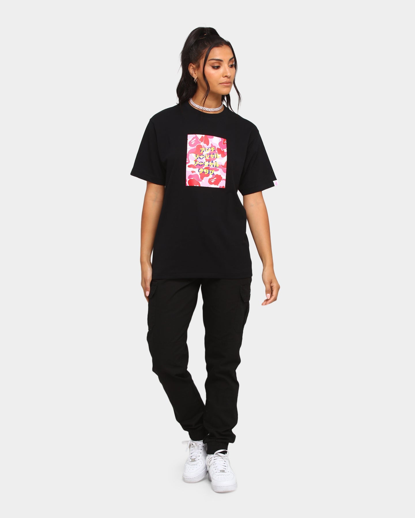 Anti Social Social Club BAPE x ASSC Camo Box T-Shirt Black/Pink Style001